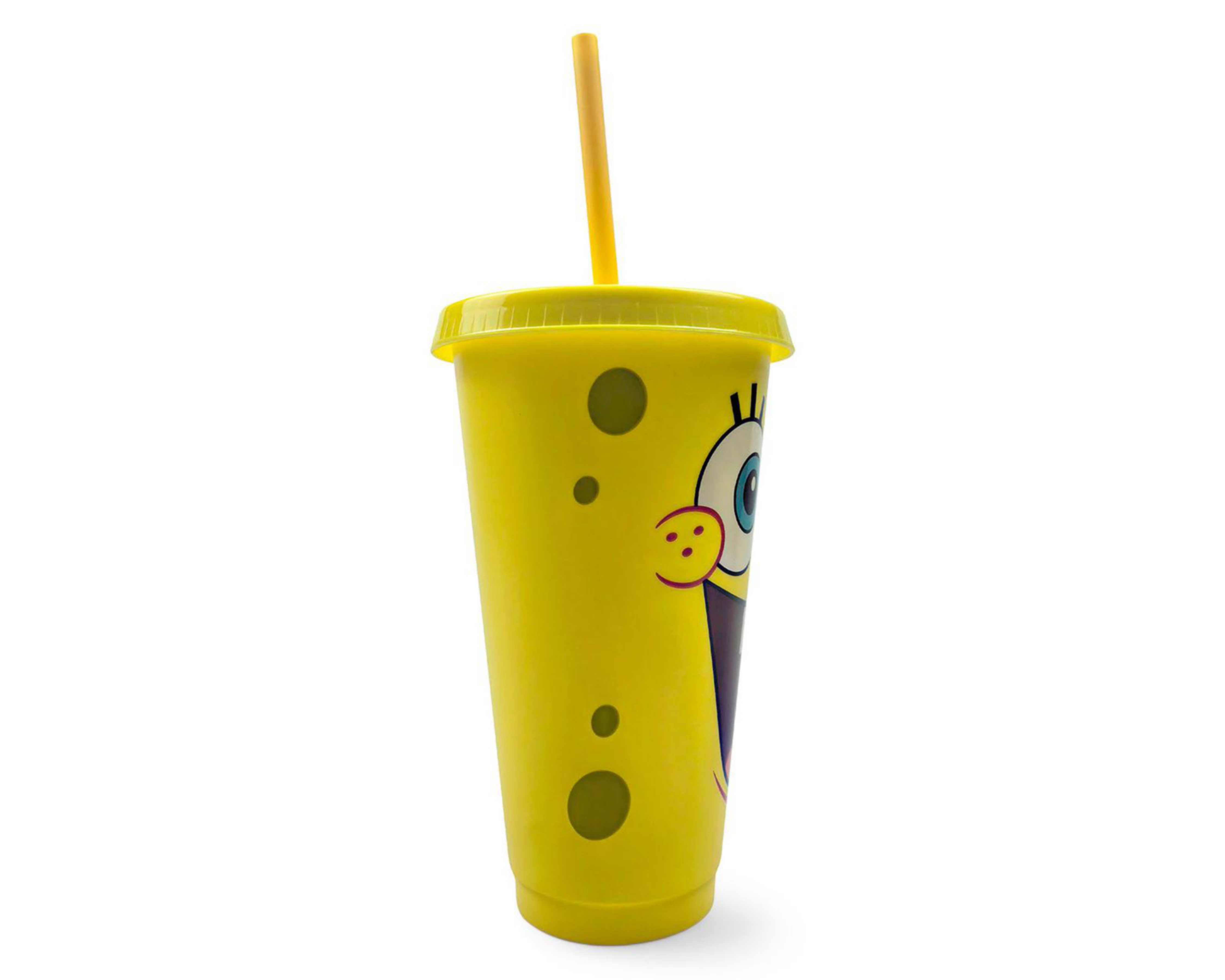 Foto 3 pulgar | Vaso con Popote de Plástico Bob Esponja 680 ml