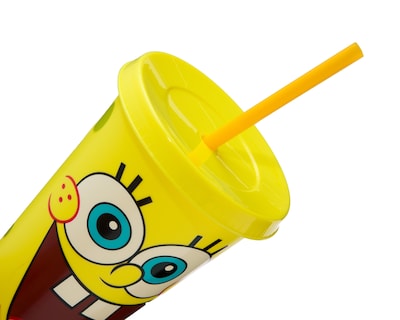 Foto 2 | Vaso con Popote de Plástico Bob Esponja 680 ml