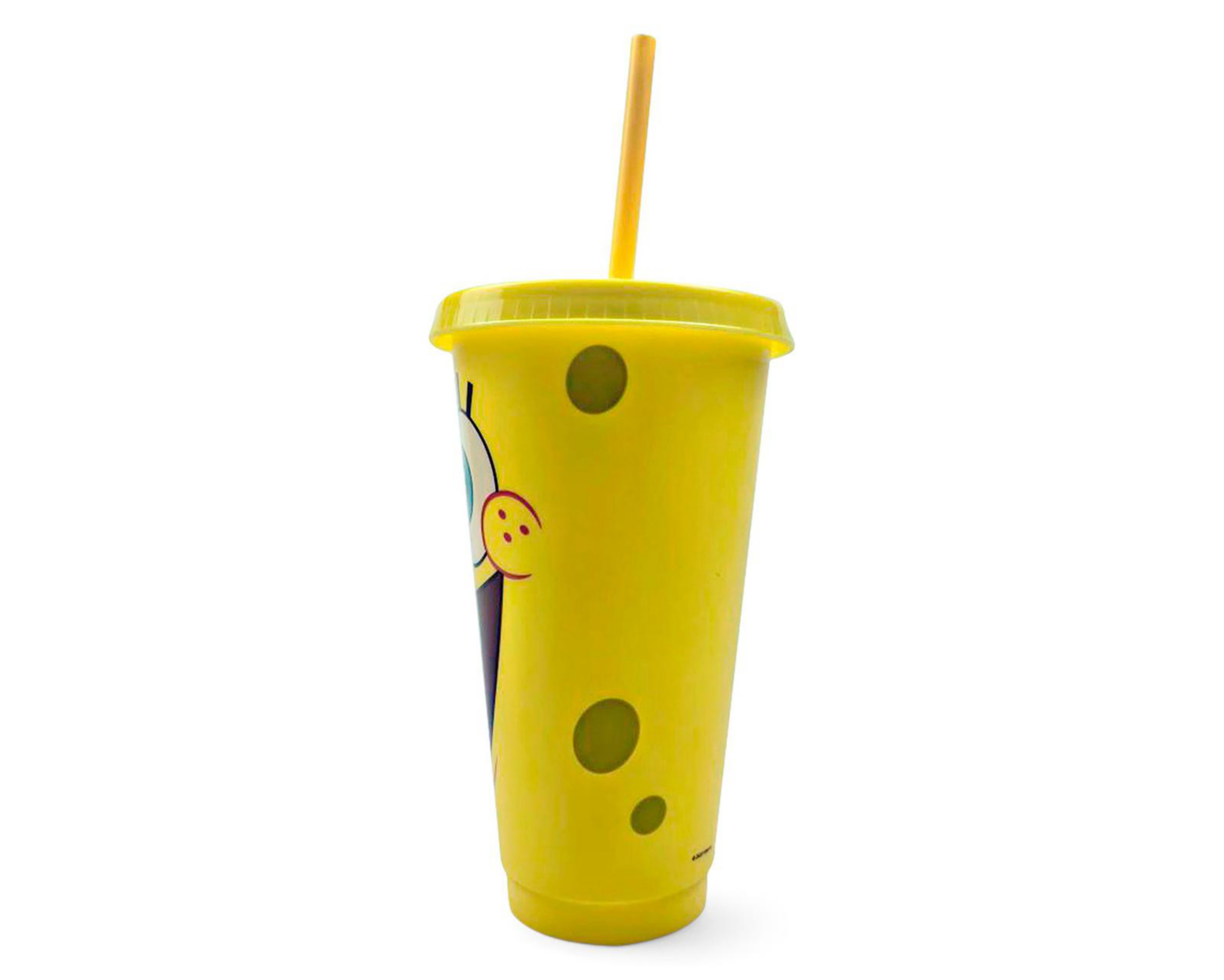 Foto 4 pulgar | Vaso con Popote de Plástico Bob Esponja 680 ml