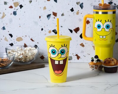 Foto 5 | Vaso con Popote de Plástico Bob Esponja 680 ml