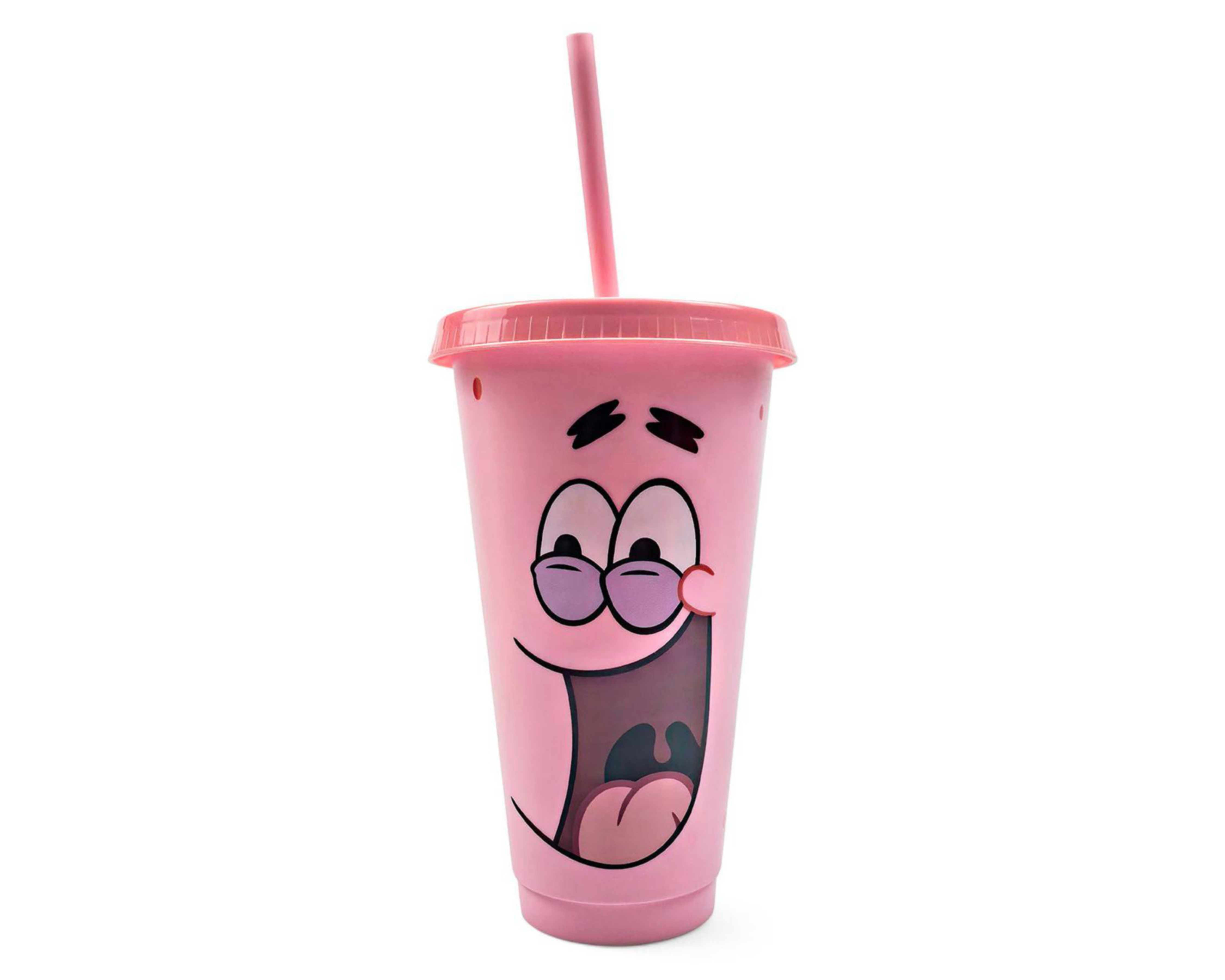 Vaso con Popote de Plástico Patricio Estrella 680 ml