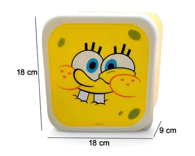 Foto 6 | Contenedor de Plástico Fun Kids Bob Esponja 3 Piezas