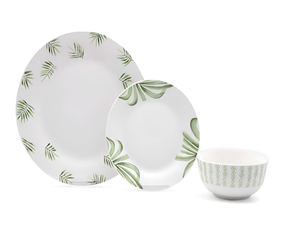 Foto 2 | Vajilla de Porcelana Blanca para 4 Personas 12 Piezas
