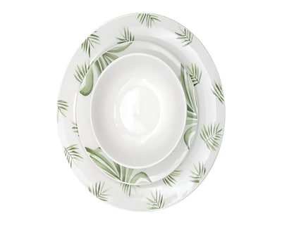 Foto 5 | Vajilla de Porcelana Blanca para 4 Personas 12 Piezas