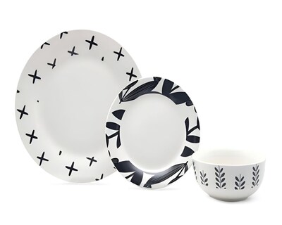 Foto 2 | Vajilla de Porcelana Blanca para 4 Personas 12 Piezas