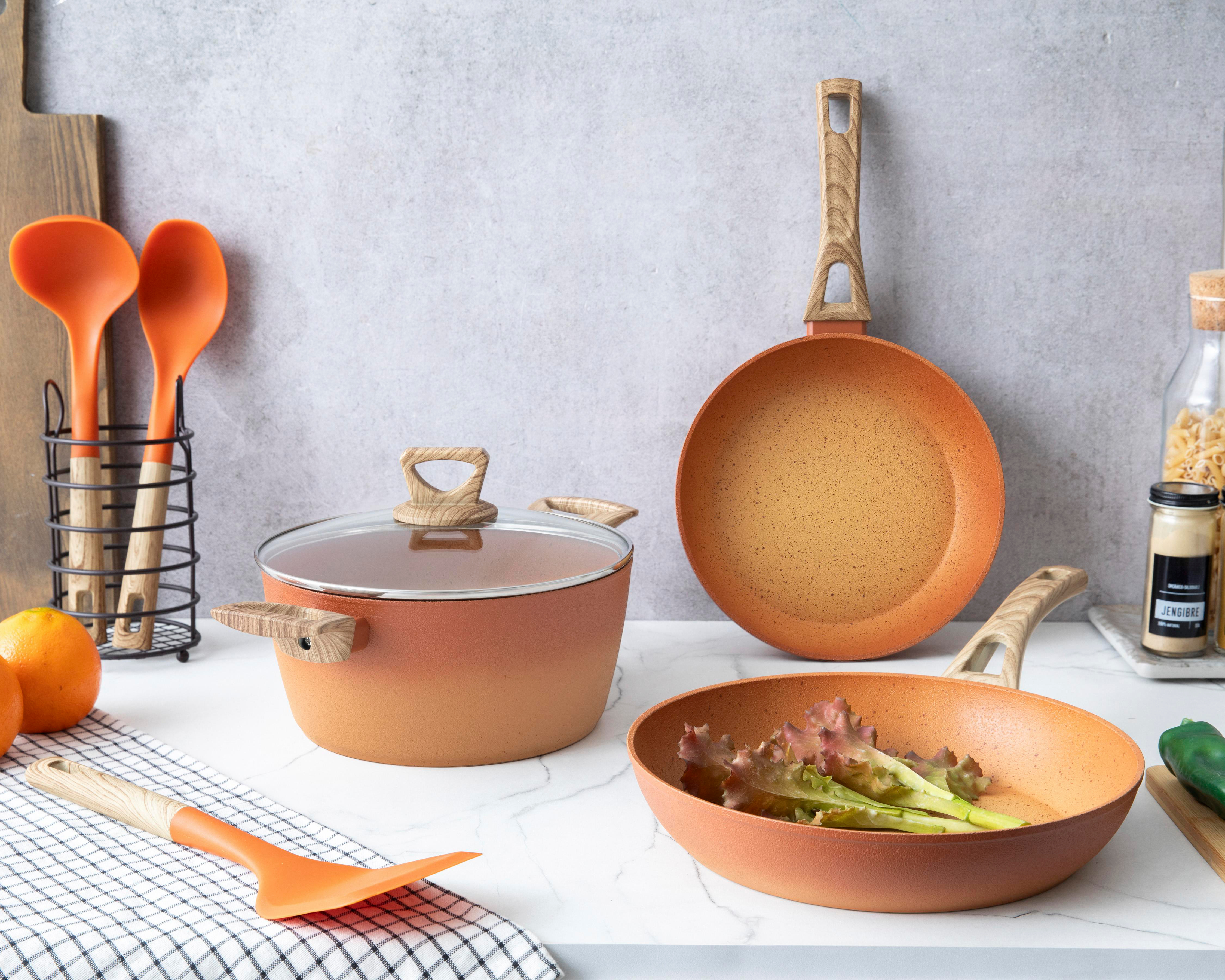 Foto 7 pulgar | Batería de Cocina Sofía Terracook 7 Piezas con Asas de Baquelita