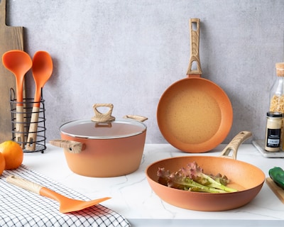 Foto 6 | Batería de Cocina Sofía Terracook 7 Piezas con Asas de Baquelita