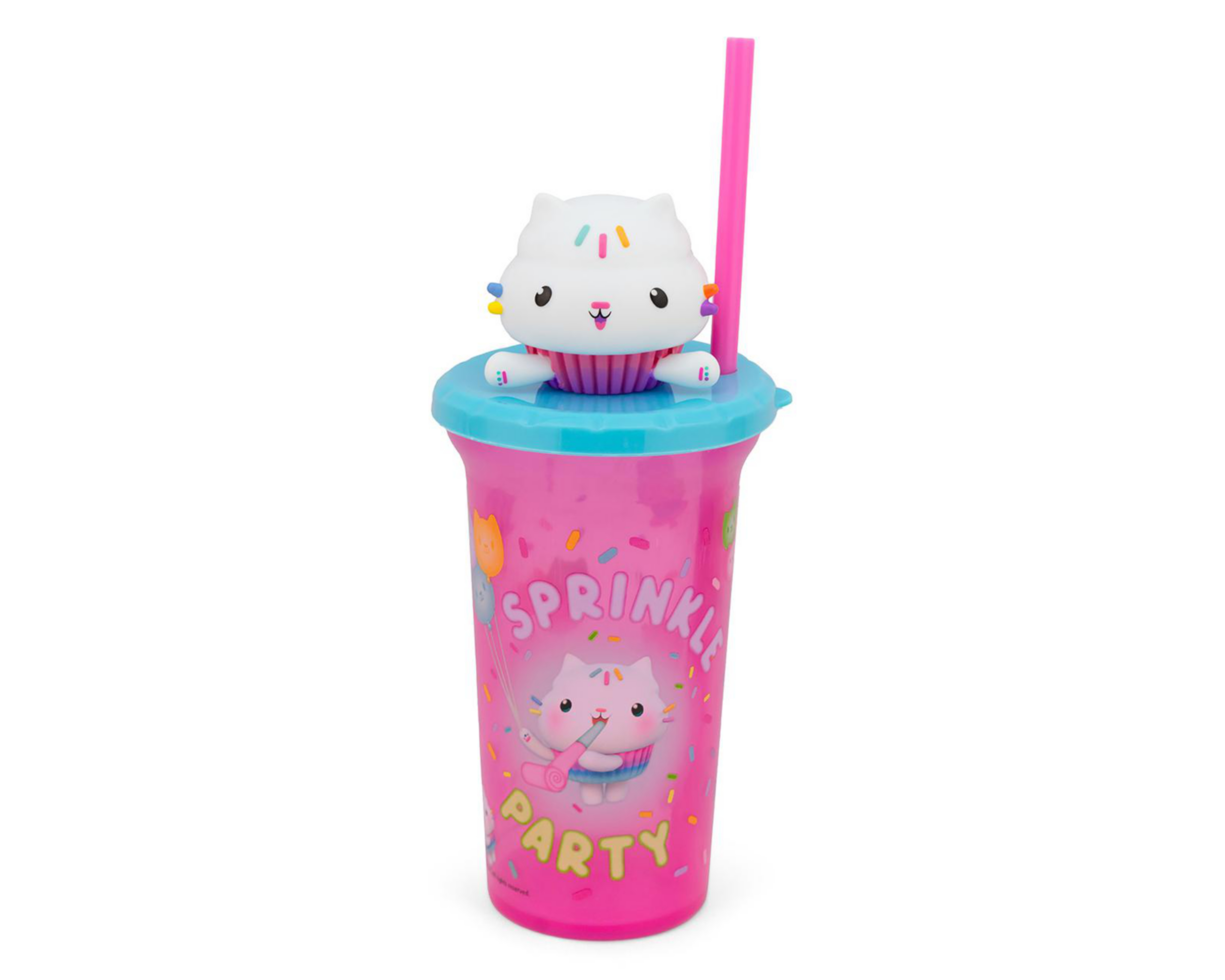 Vaso con Popote de Plástico Fun Kids