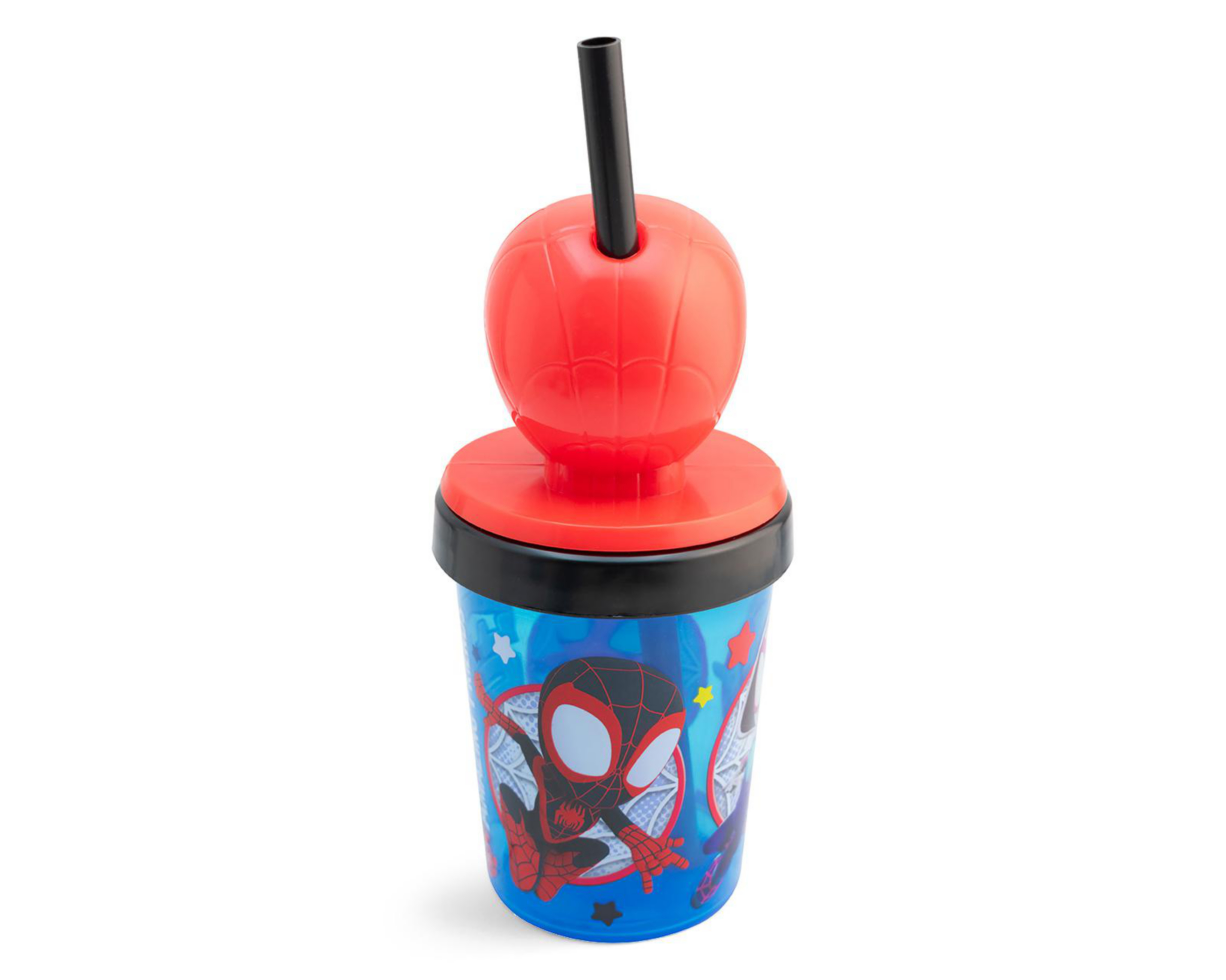 Foto 5 pulgar | Vaso con Popote de Plástico Spidey 384 ml