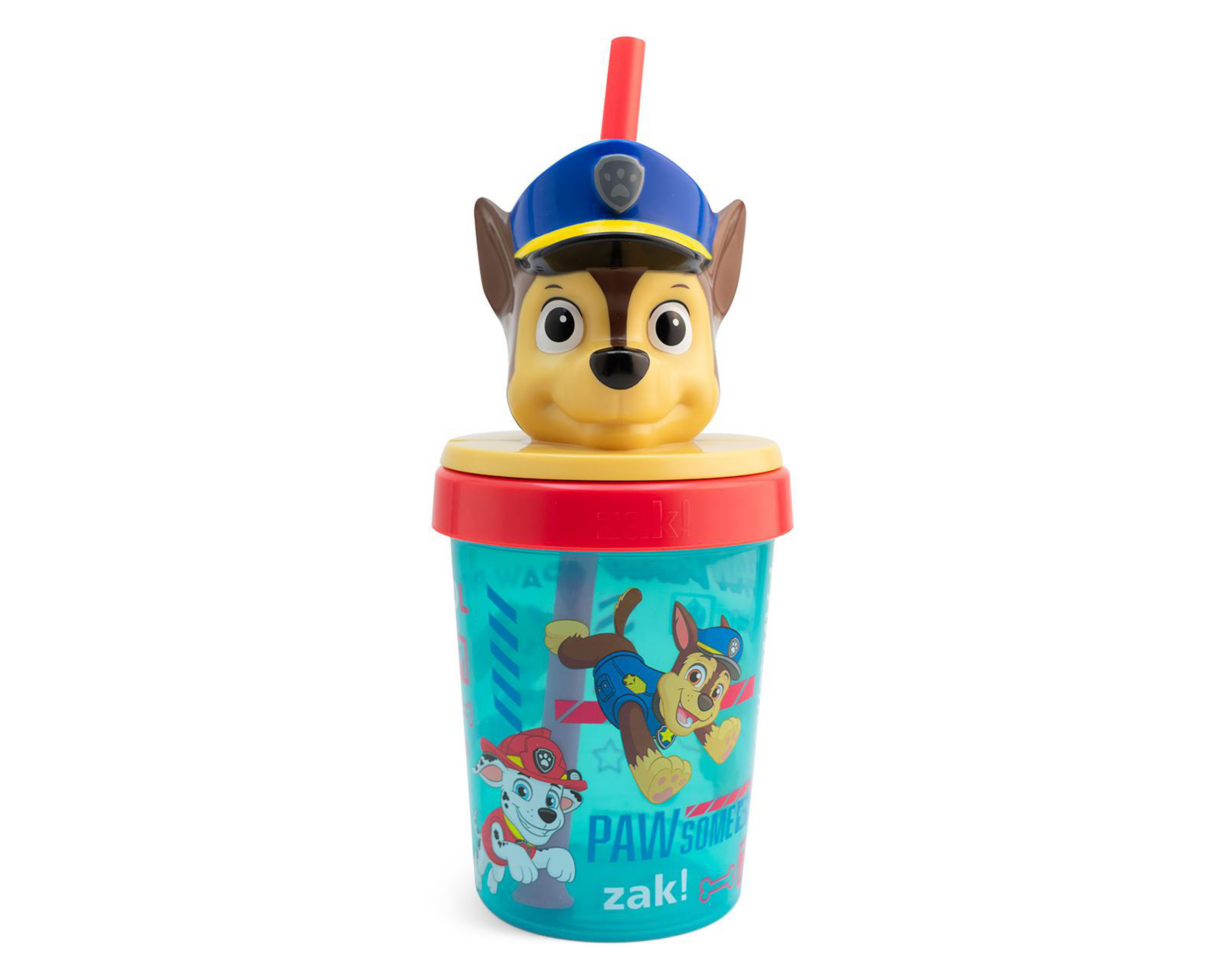 Foto 2 pulgar | Vaso con Popote de Plástico Fun Kids Paw Patrol