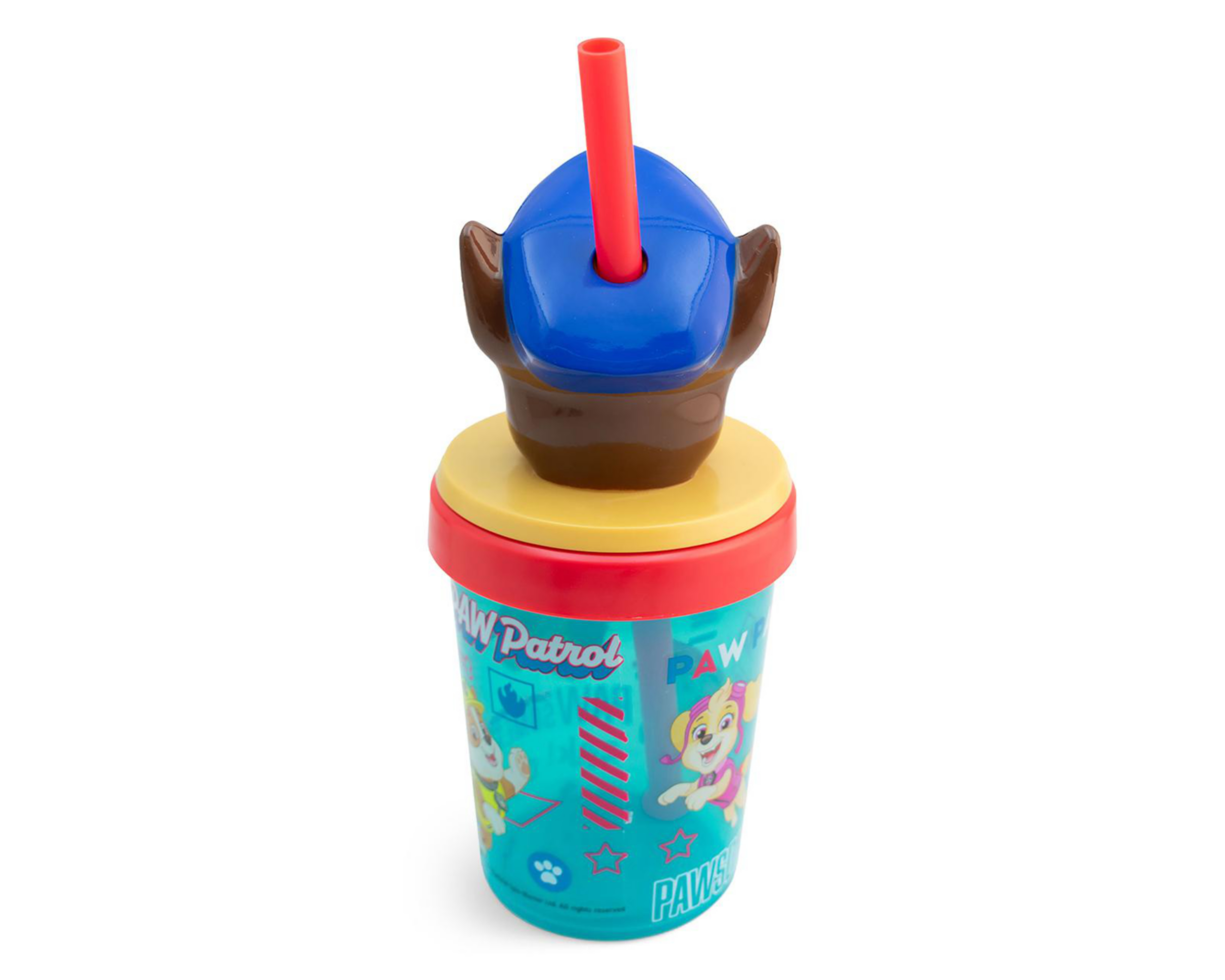 Foto 5 pulgar | Vaso con Popote de Plástico Fun Kids Paw Patrol