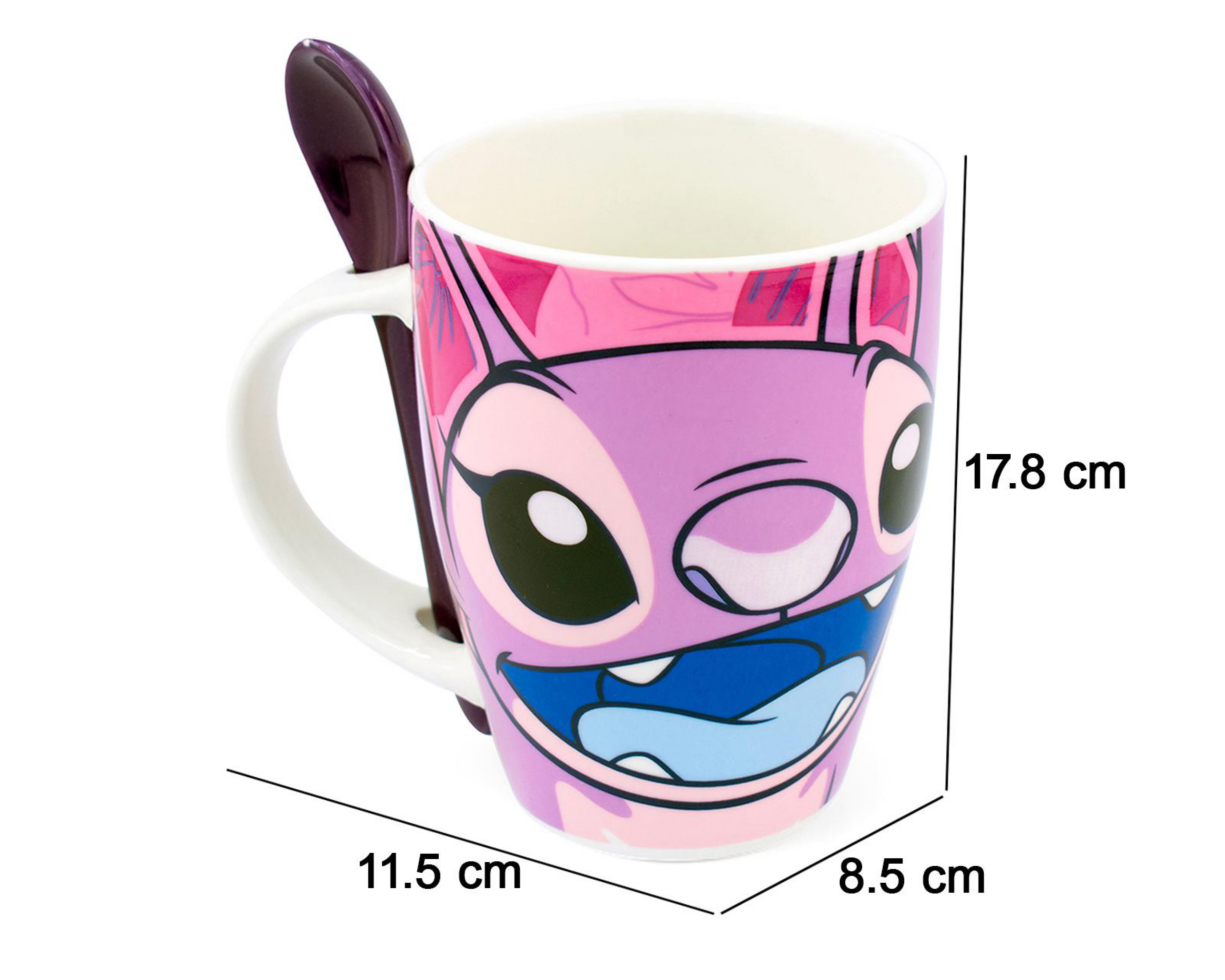 Foto 5 pulgar | Taza de Cerámica Stitch 310 ml 2 Piezas