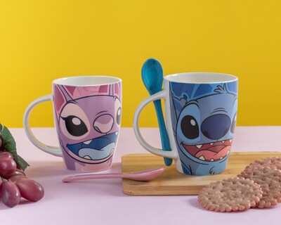 Foto 5 | Taza de Cerámica Stitch 310 ml 2 Piezas