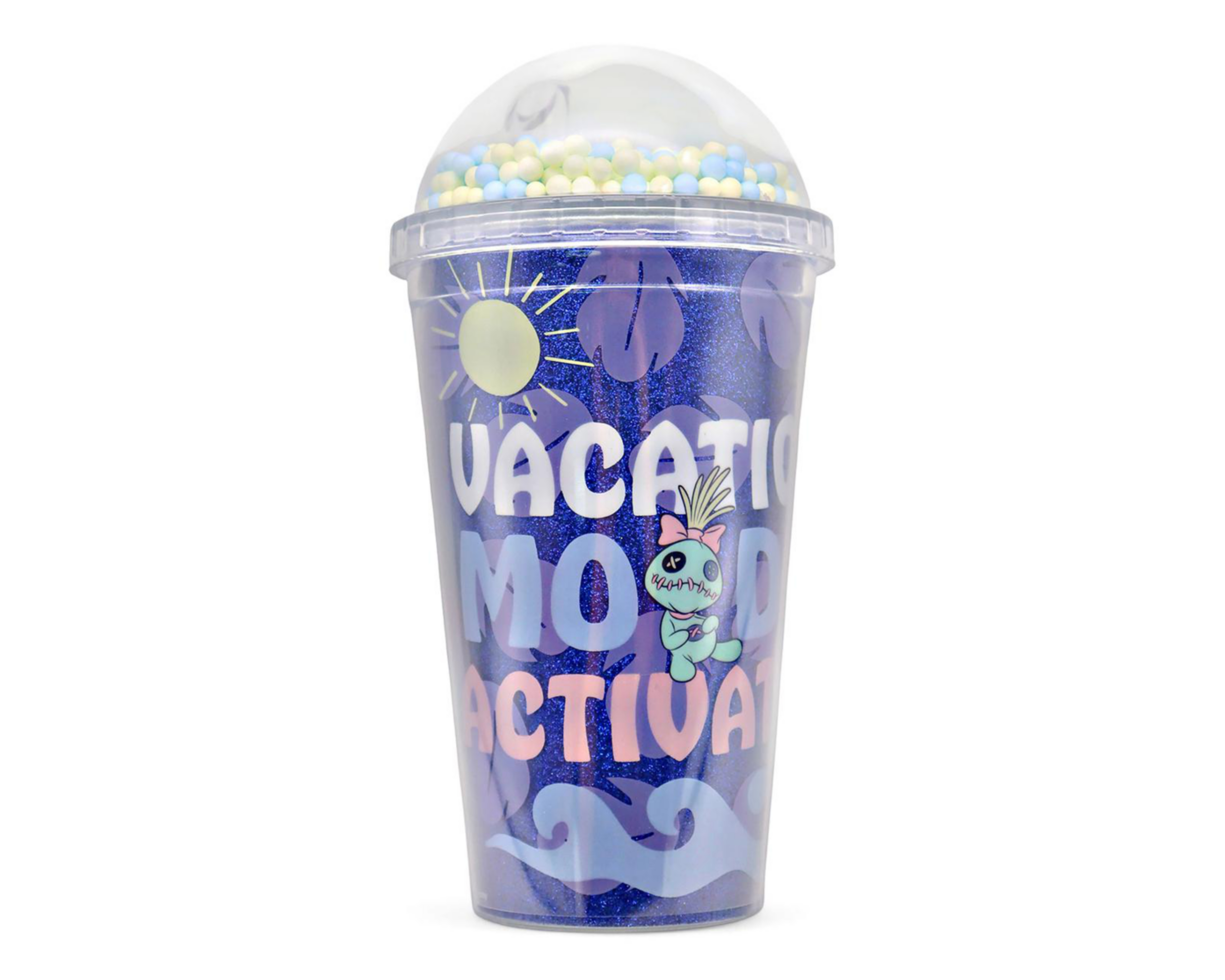 Foto 2 | Vaso con Tapadera de Plástico Fun Kids Stitch 480 ml