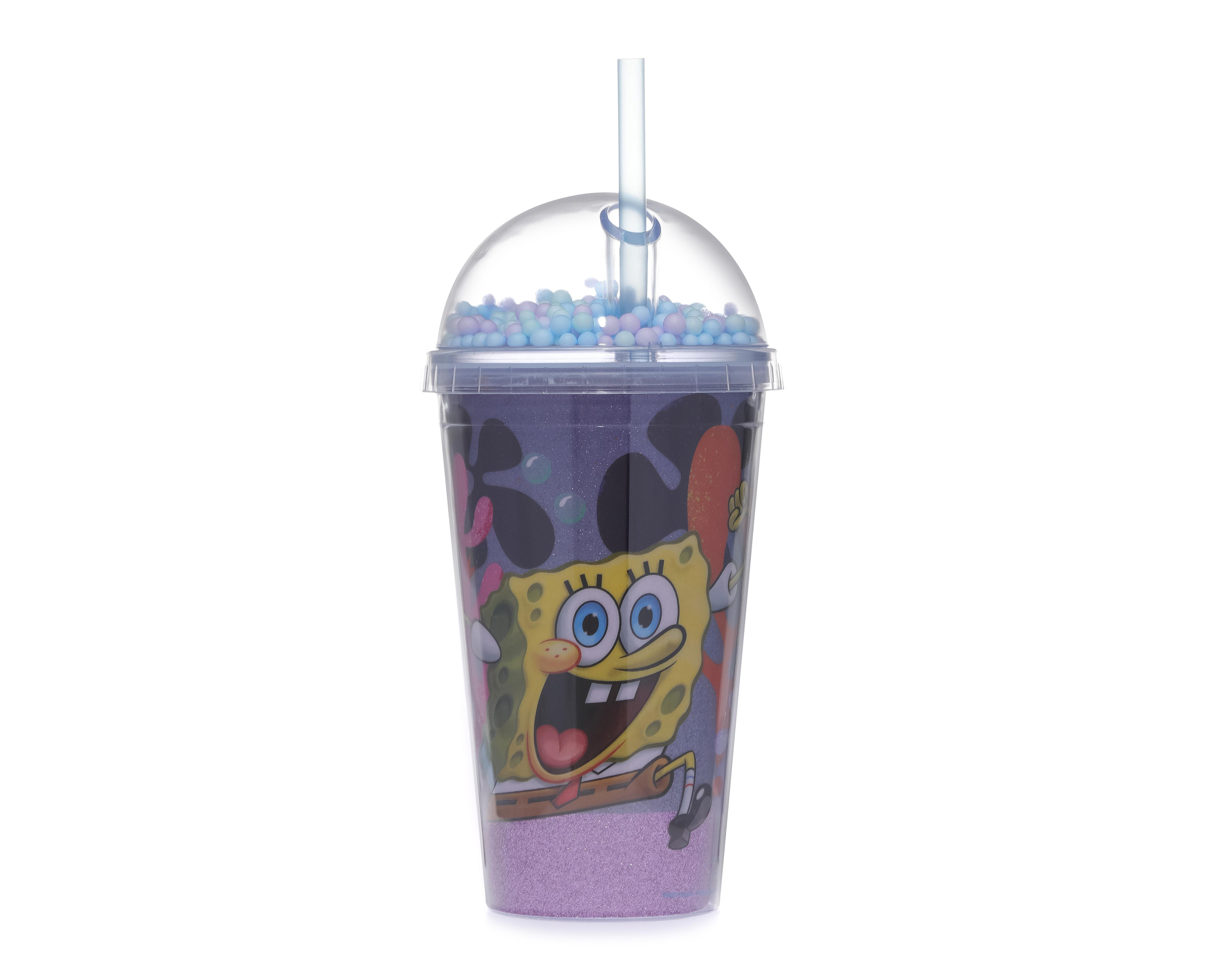 Foto 2 pulgar | Vaso con Tapadera de Plástico Fun Kids Bob Esponja 480 ml