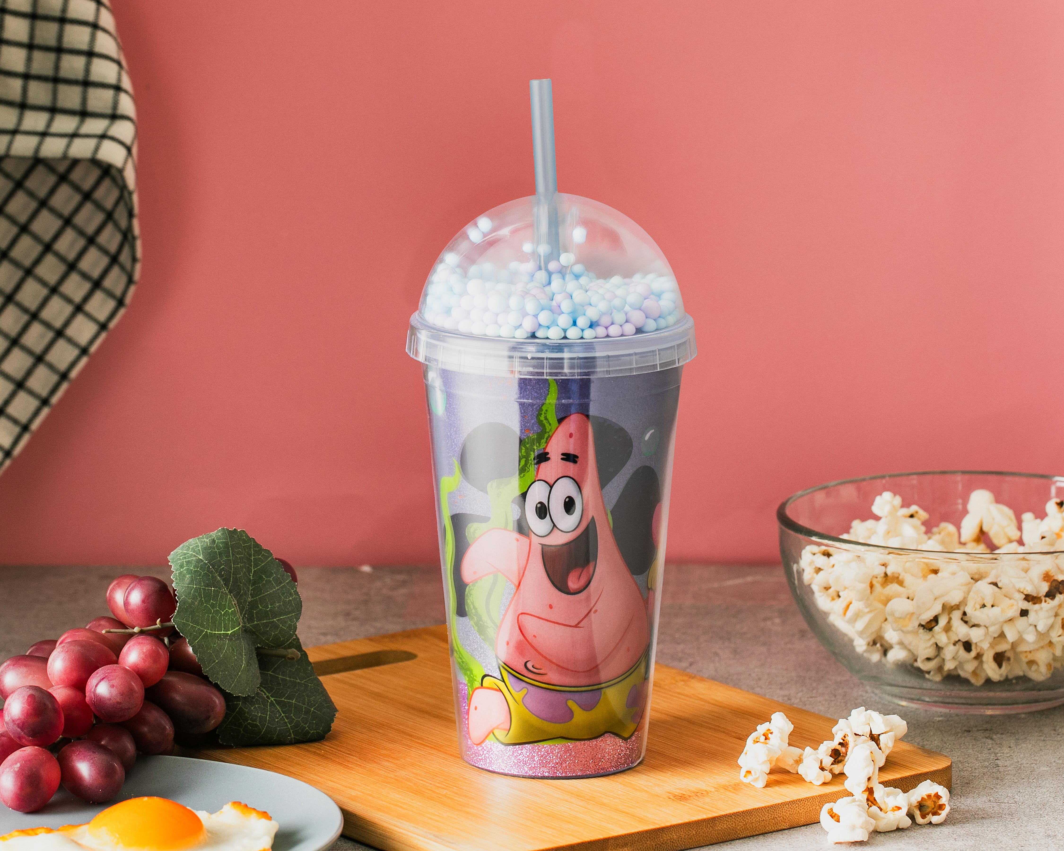 Foto 6 pulgar | Vaso con Tapadera de Plástico Fun Kids Bob Esponja 480 ml