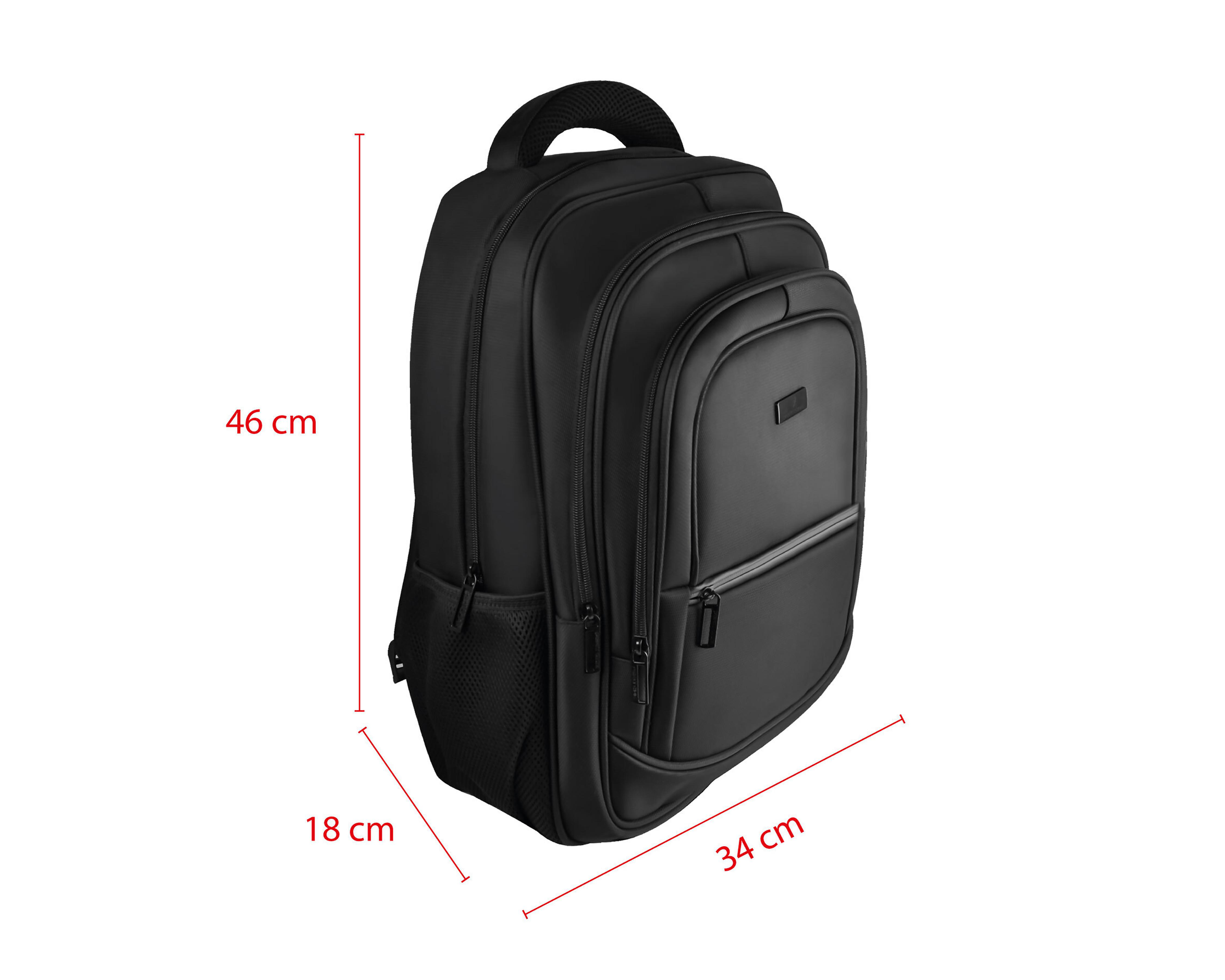 Foto 8 pulgar | Mochila para Laptop Perfect Choice Essential 17 Pulgadas Negra