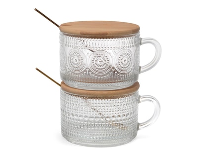 Foto 2 | Taza de Vidrio Vittori 450 ml 2 Piezas