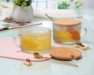 Foto 4 | Taza de Vidrio Vittori 450 ml 2 Piezas
