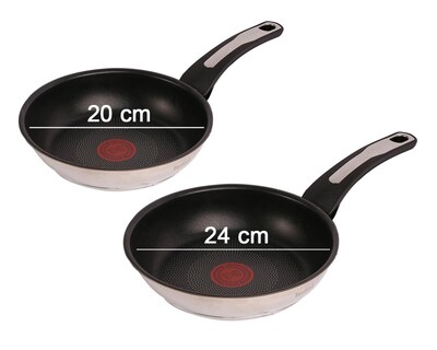 Foto 9 | Juego de Sartenes T-Fal Emotion 2 Piezas de Acero Inoxidable
