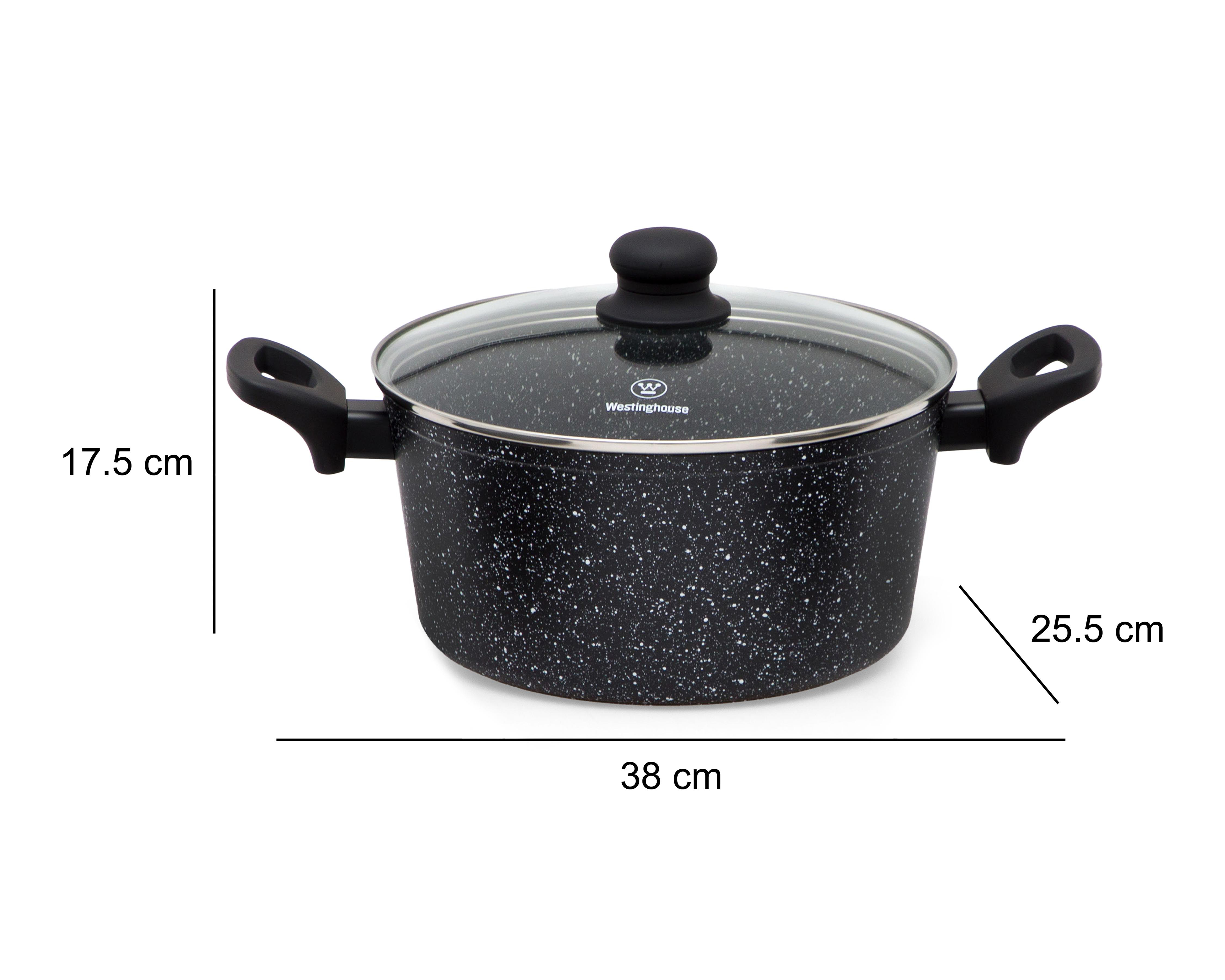 Foto 7 | Batería de Cocina Westinghouse Mármol Negro 5 Piezas Antiadherente