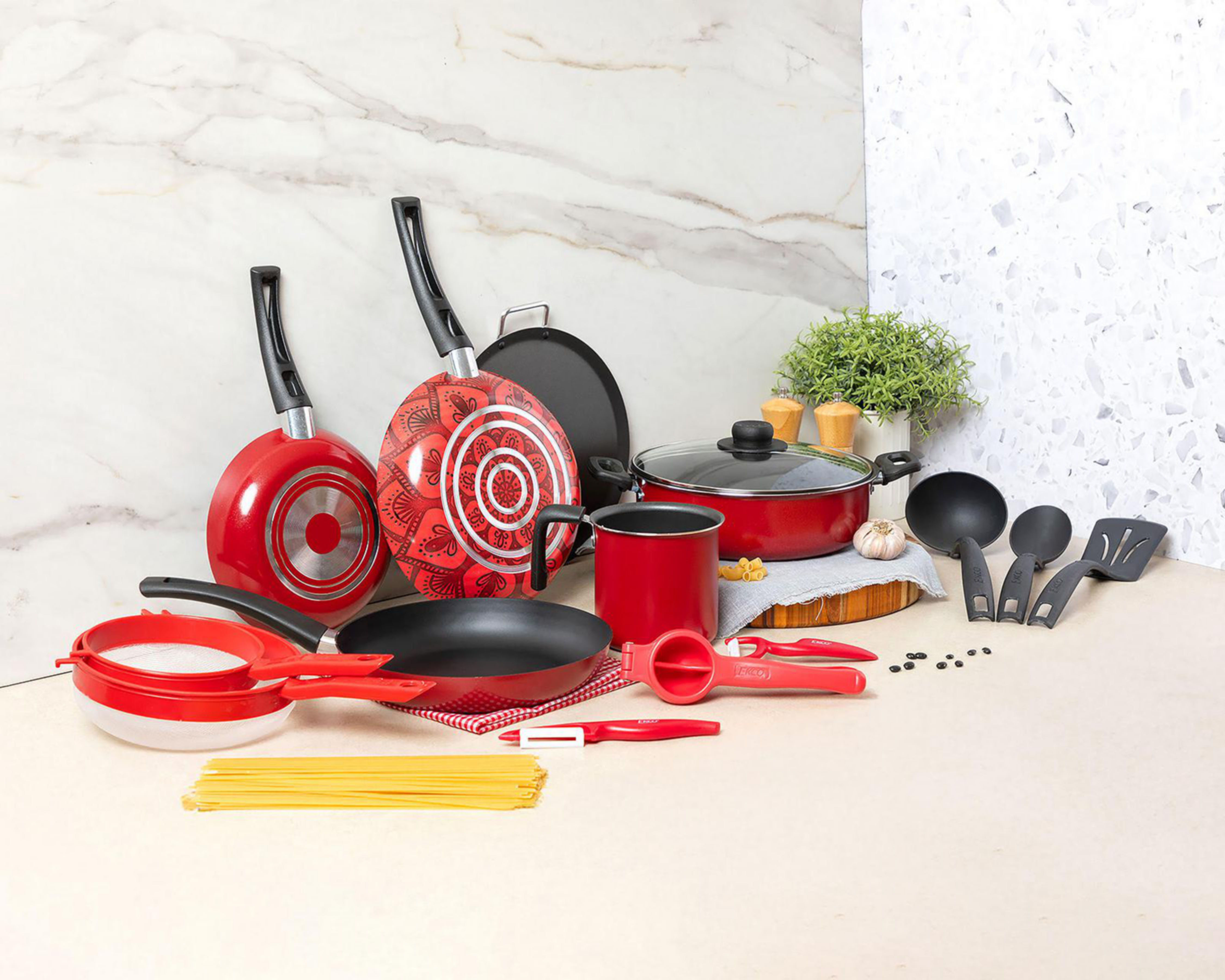 Foto 4 pulgar | Batería de Cocina Ecko 15 Piezas de Aluminio