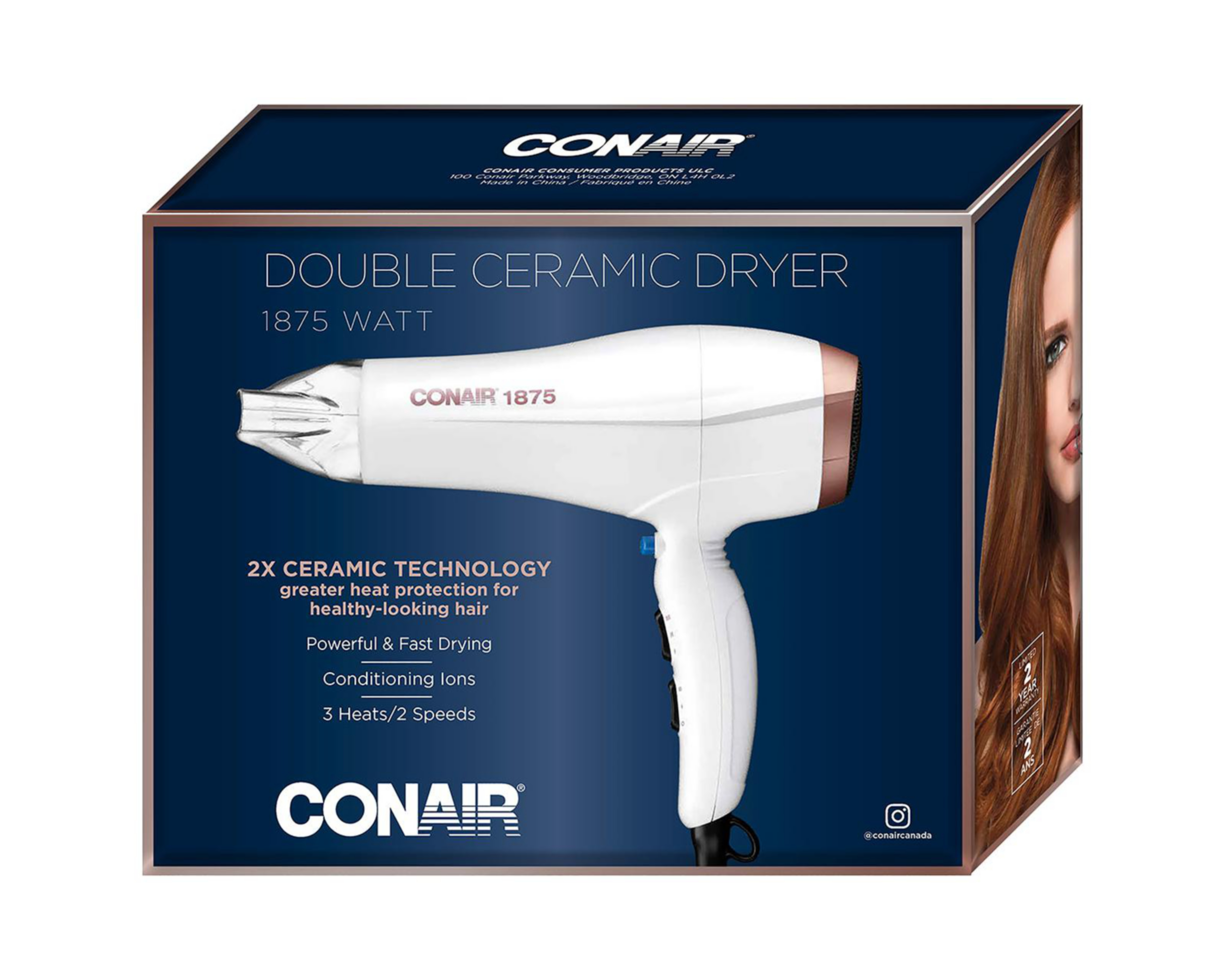 Foto 5 pulgar | Secadora de Cabello Conair 565DCNC Tecnología Doble Cerámica
