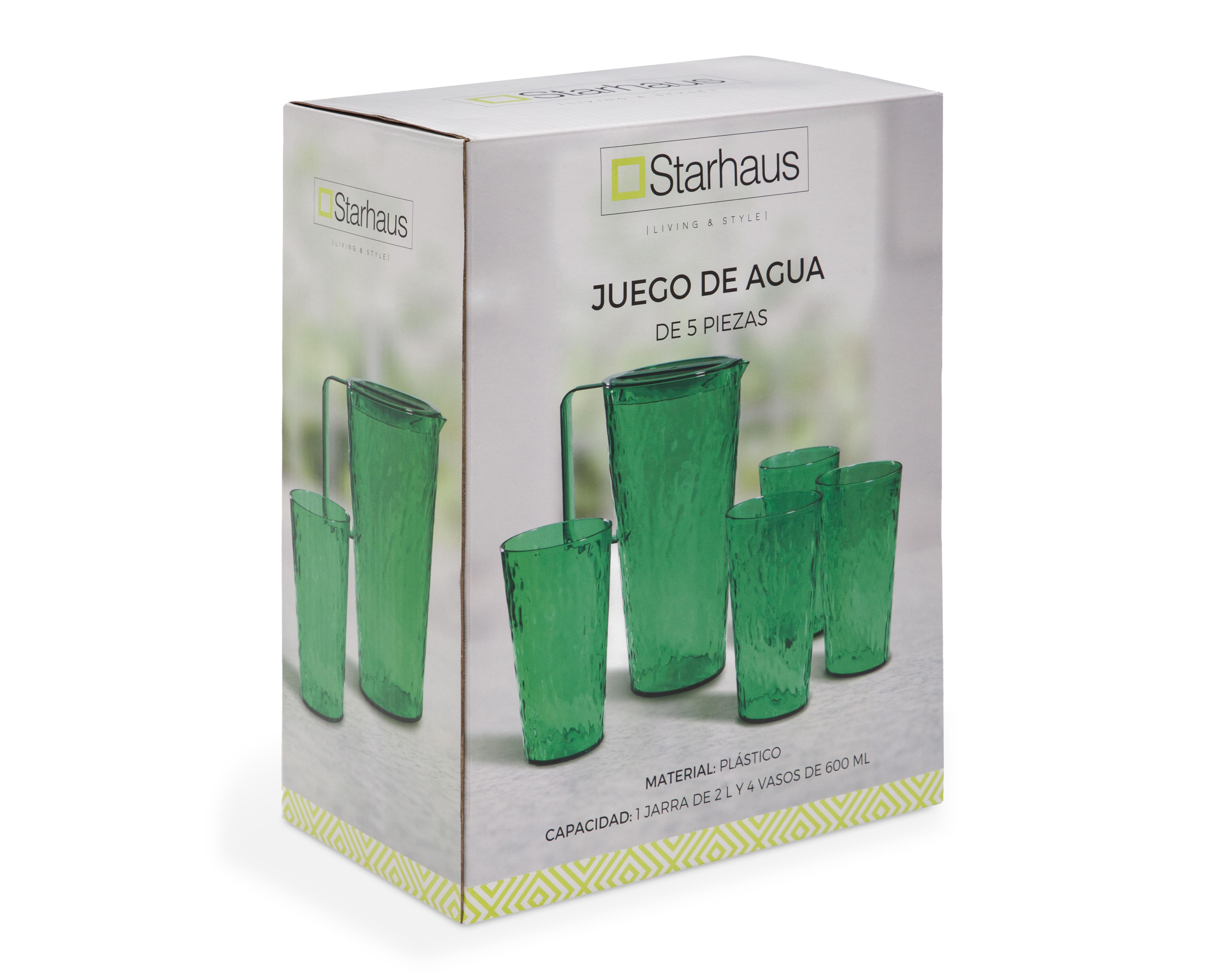 Foto 2 | Juego de Jarra y Vasos de Plástico Starhaus 5 Piezas
