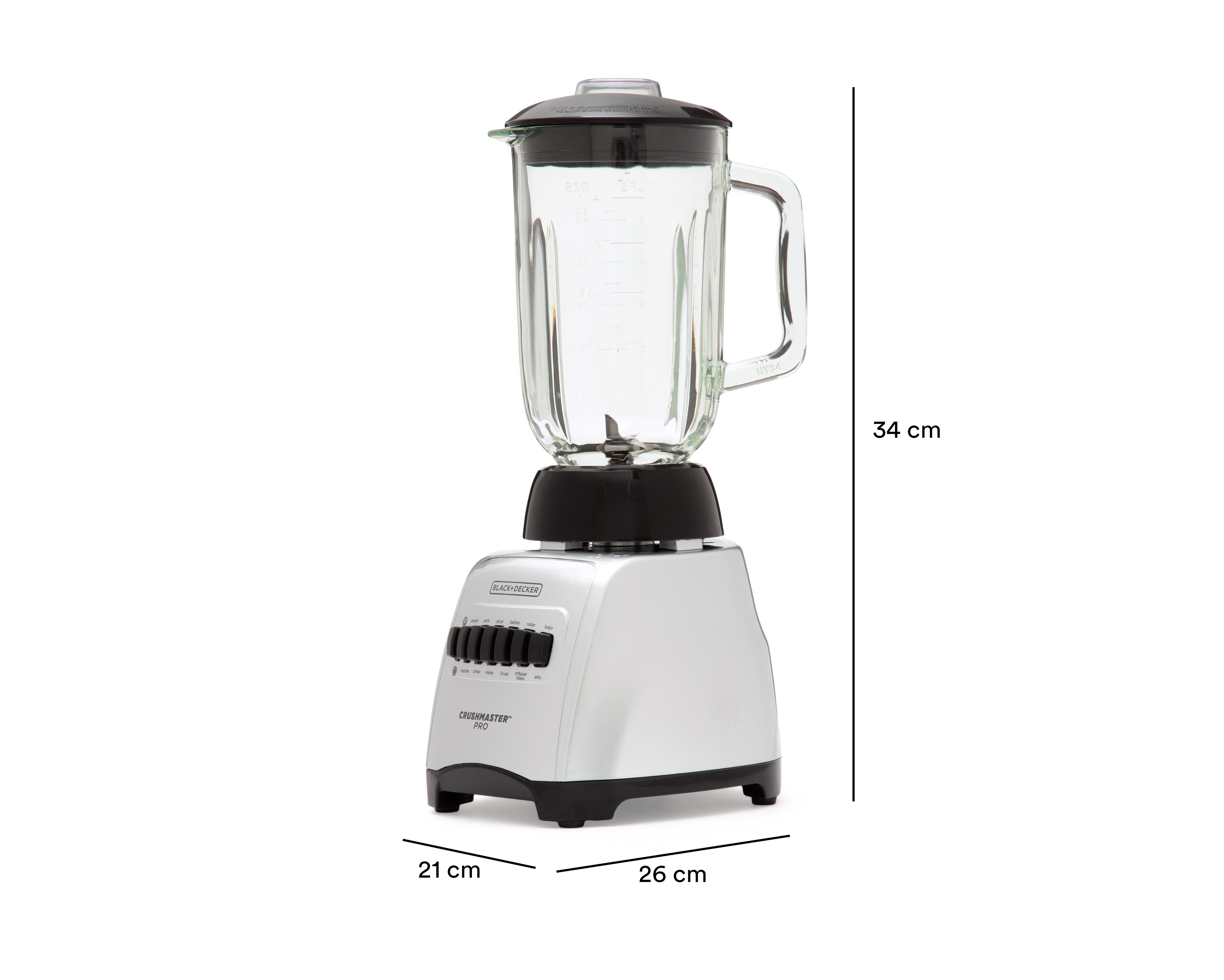 Foto 7 | Licuadora Black+Decker Reversible 10 Velocidades Vaso de Vidrio
