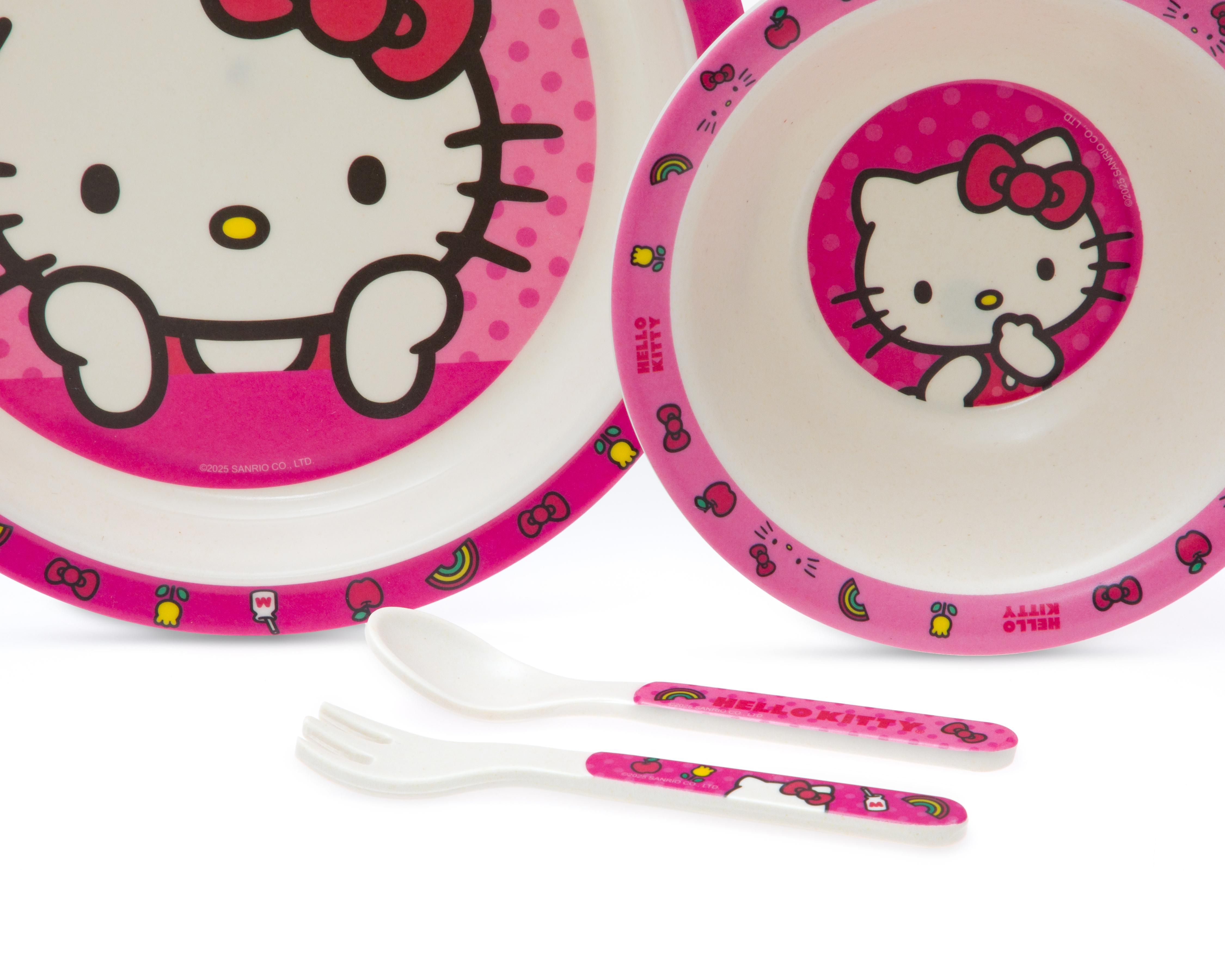 Foto 2 | Vajilla de Bambú Rosa 1 Persona 5 Piezas