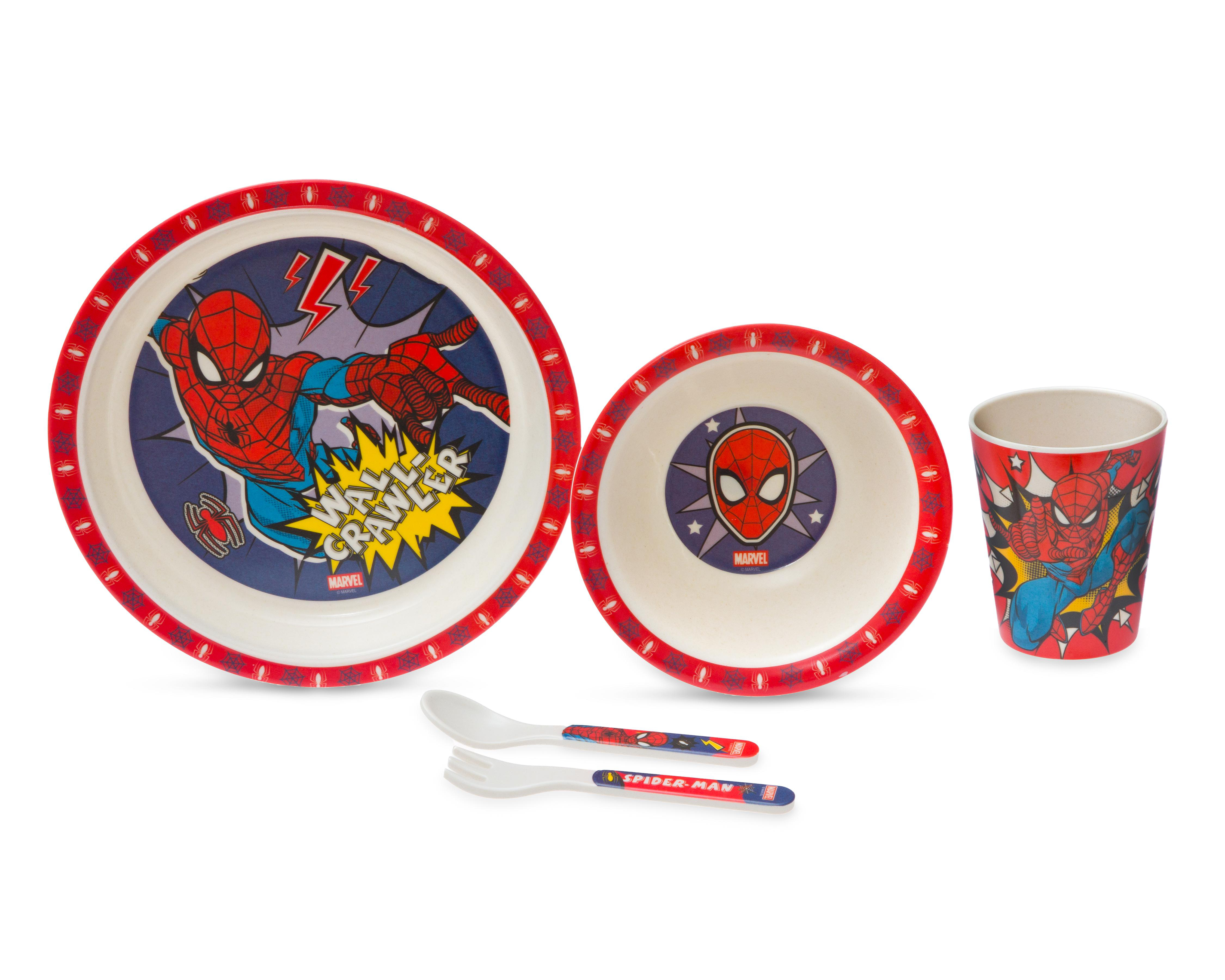 Vajilla de Bambú Multicolor para 1 Persona 5 Piezas