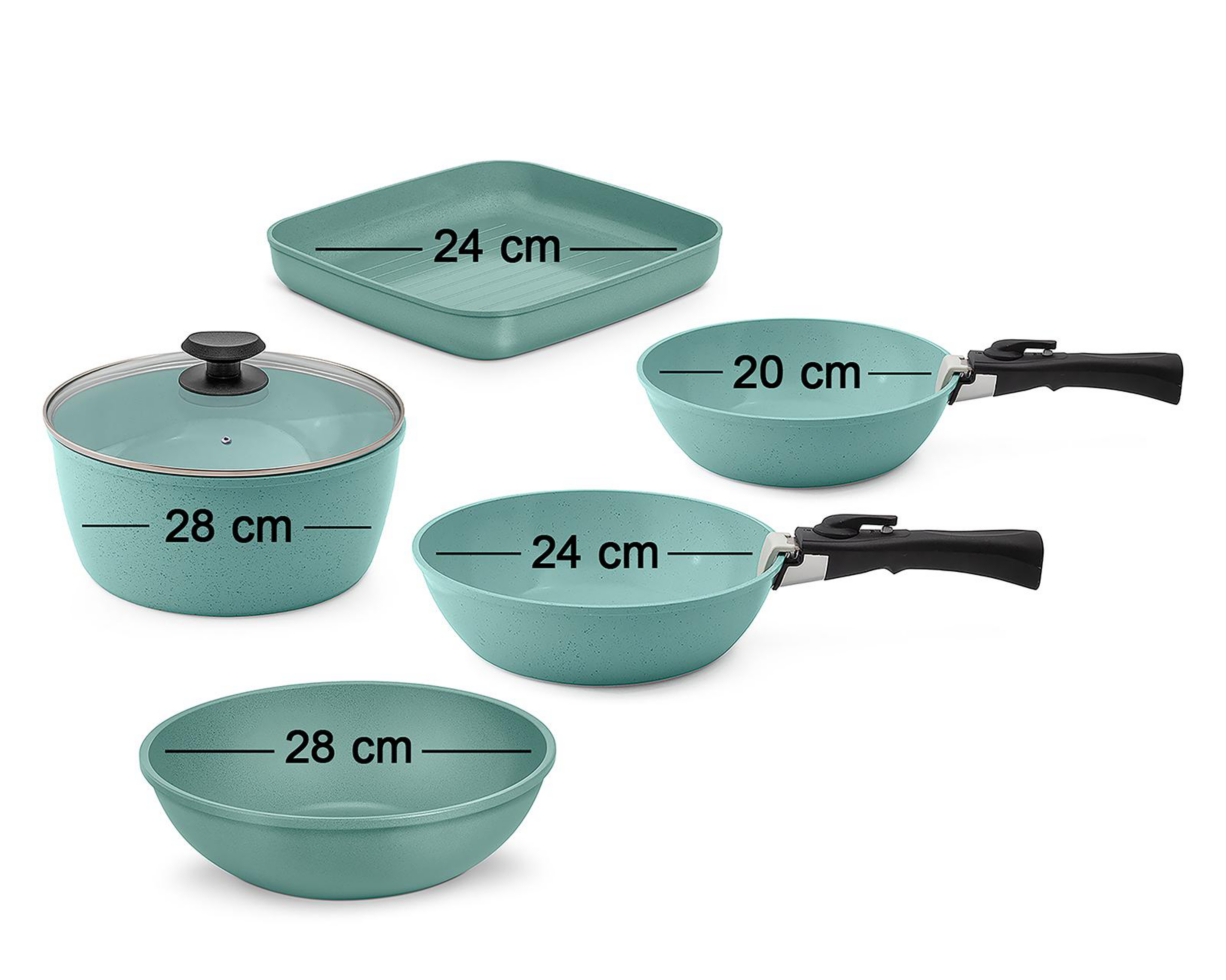 Foto 7 | Batería de Cocina Jade Cook Smart 17 Piezas Antiadherente