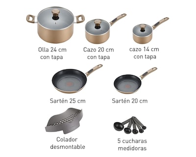 Foto 5 | Batería de Cocina T-Fal Excite 14 Piezas de Aluminio