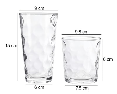 Foto 5 | Vaso de Vidrio Top Choice 380 ml 12 Piezas