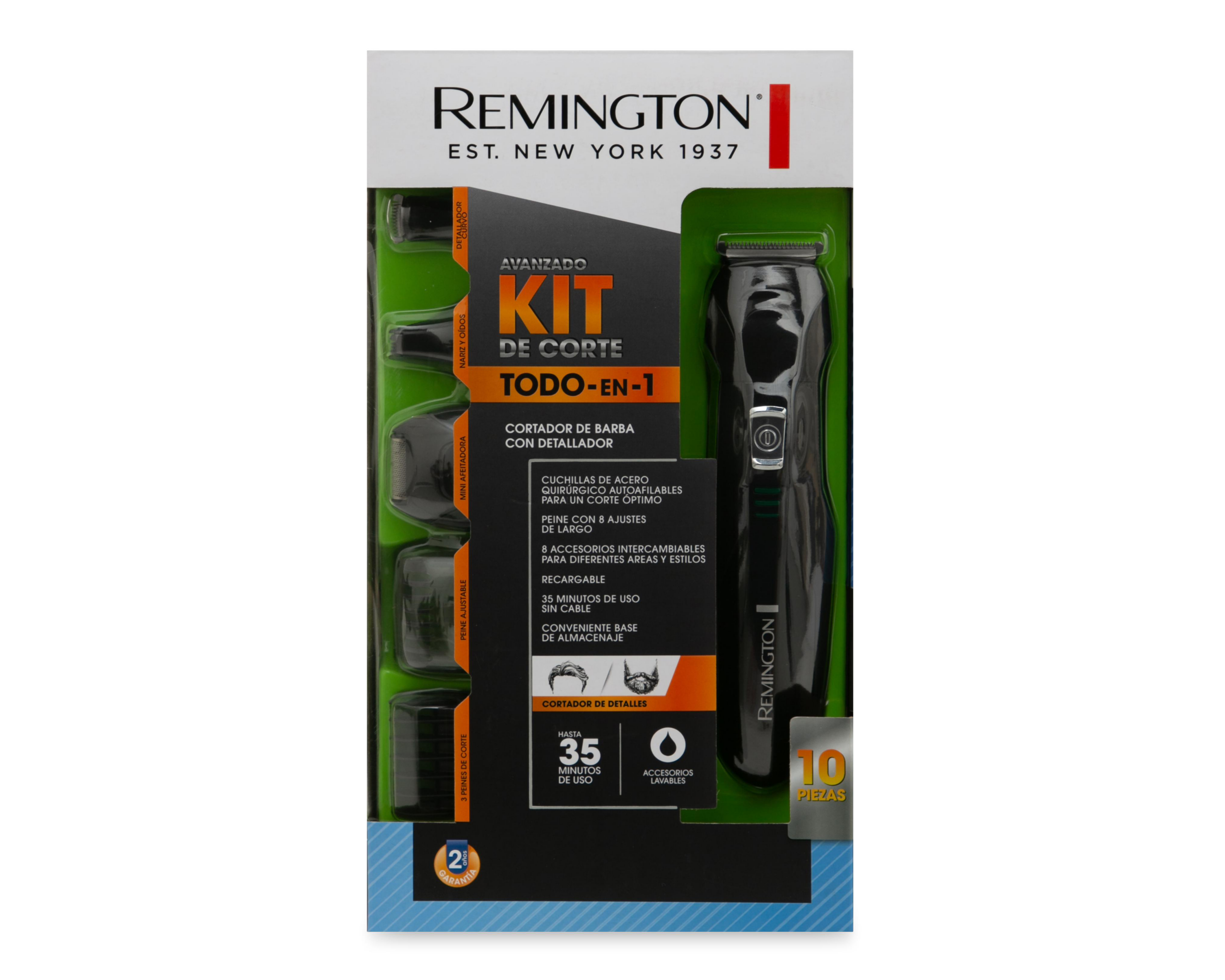 Foto 7 pulgar | Recortadora Personal Remington Recargable para Barba y Bigote Kit Todo en 1 PG6020B