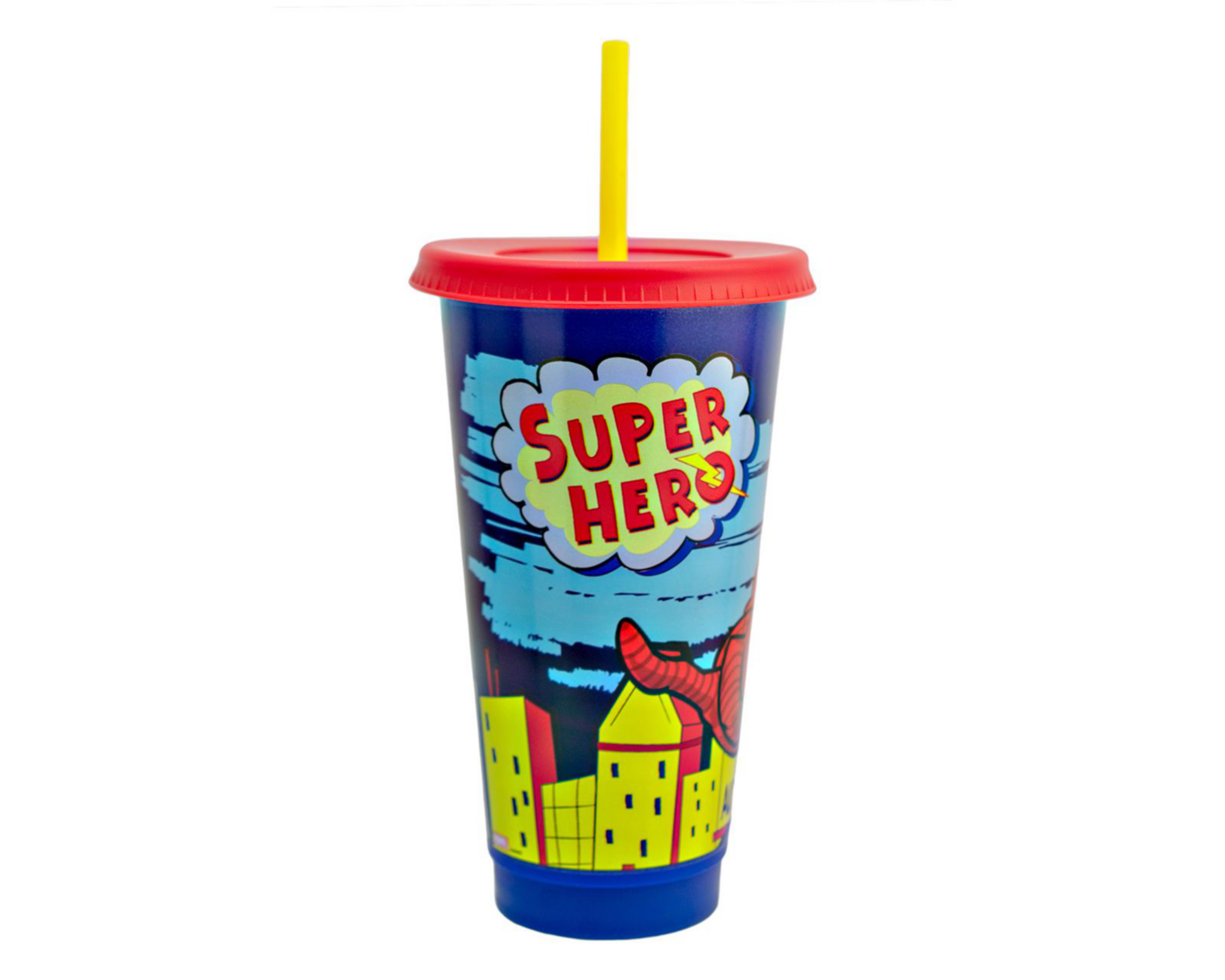 Foto 3 pulgar | Vaso con Popote de Plástico Fun Kids 680 ml