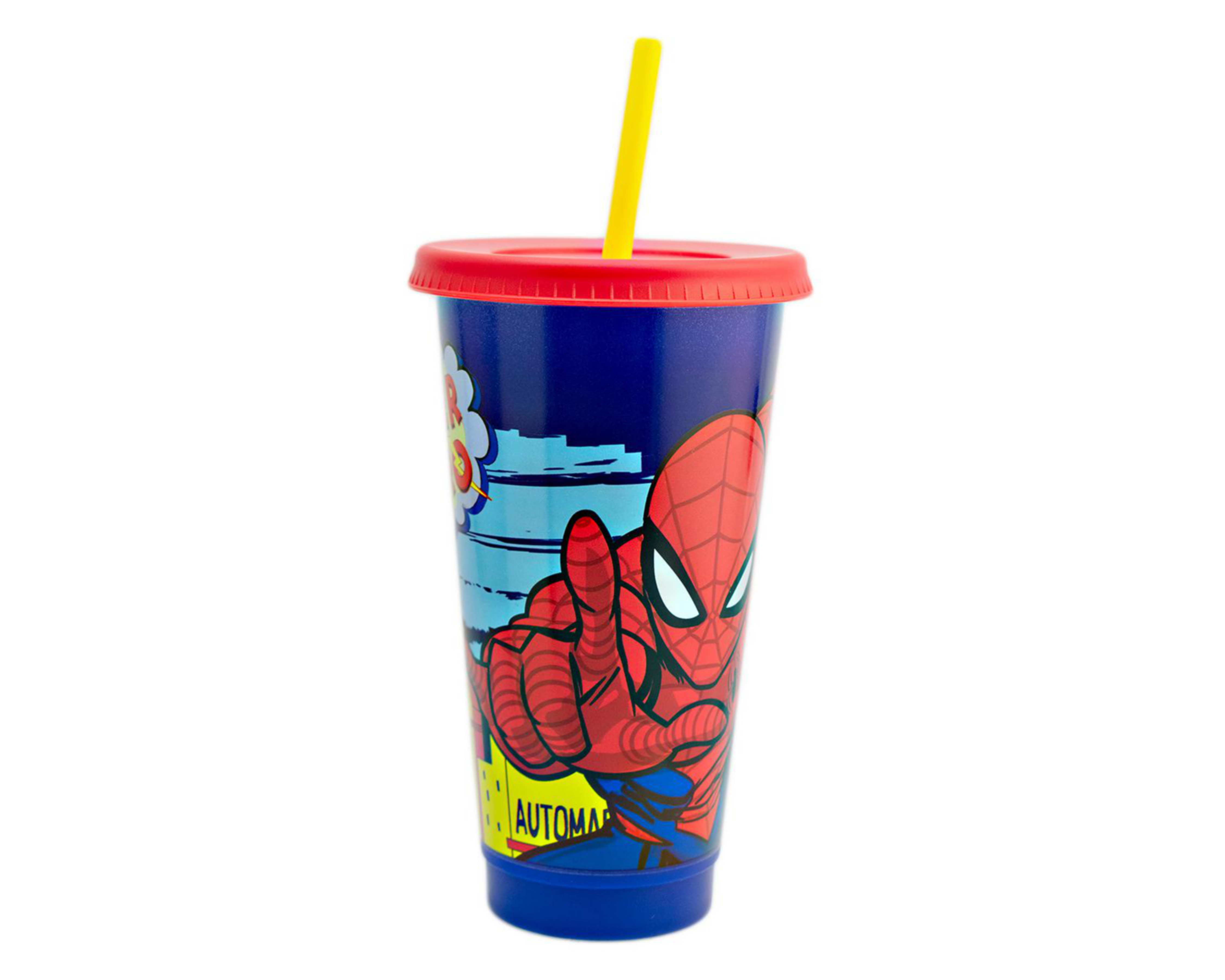 Foto 5 pulgar | Vaso con Popote de Plástico Fun Kids 680 ml