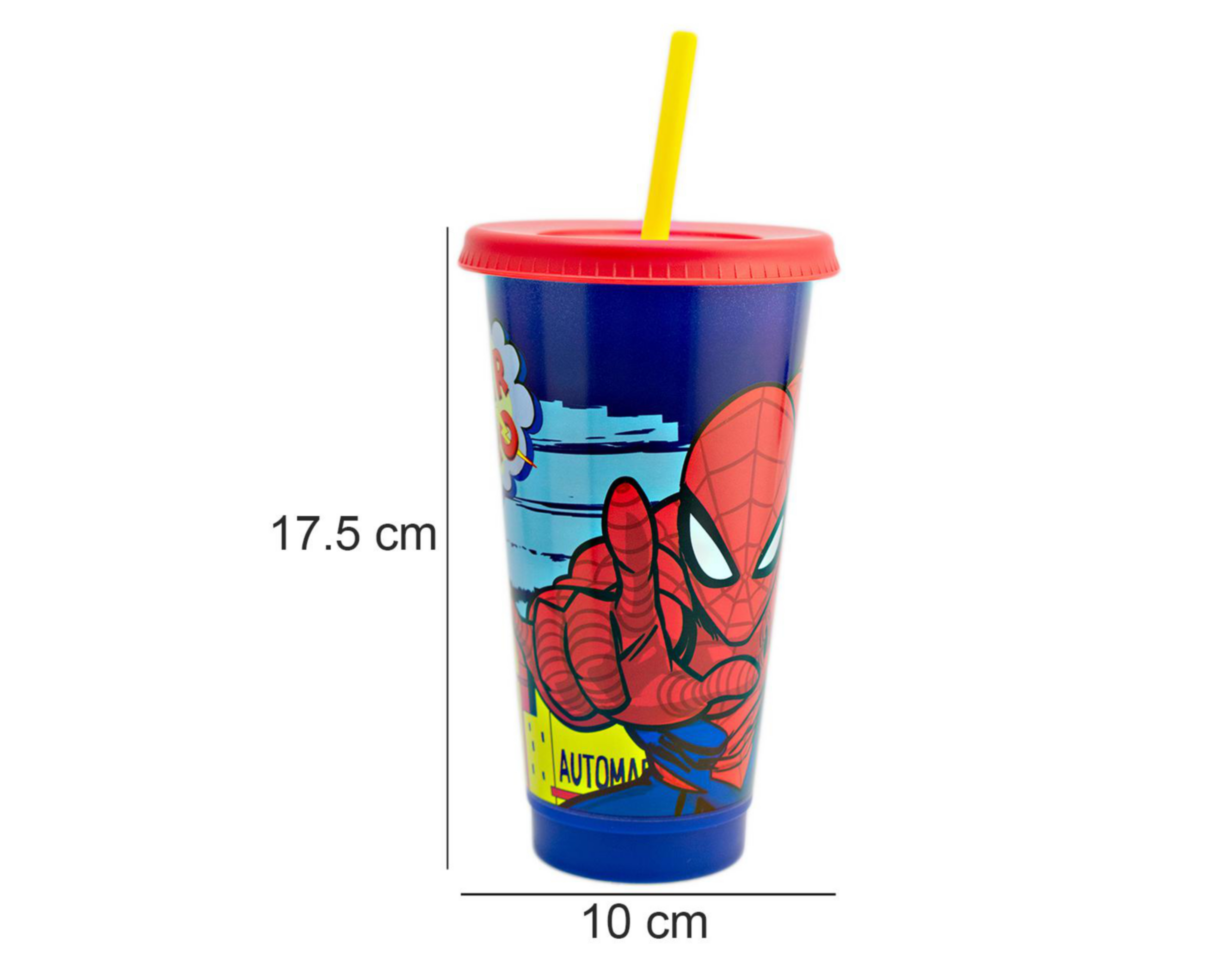 Foto 6 pulgar | Vaso con Popote de Plástico Fun Kids 680 ml