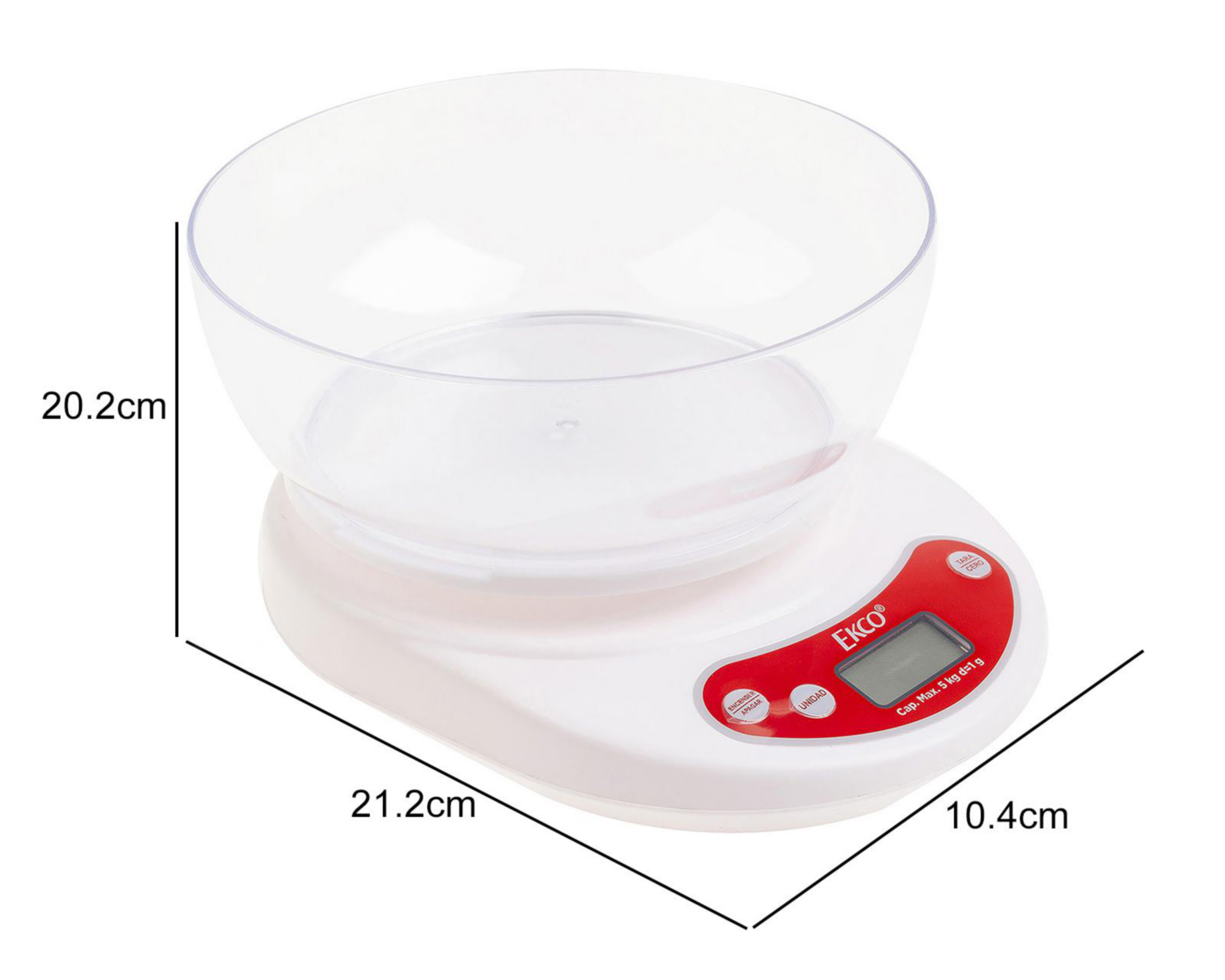 Foto 5 | Báscula Digital de Cocina Ekco Evolution 15 kg