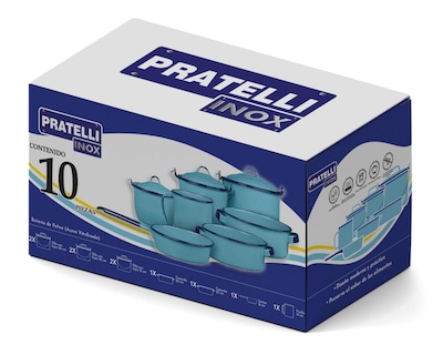Foto 4 | Batería de Cocina Pratelli de Peltre 10 Piezas