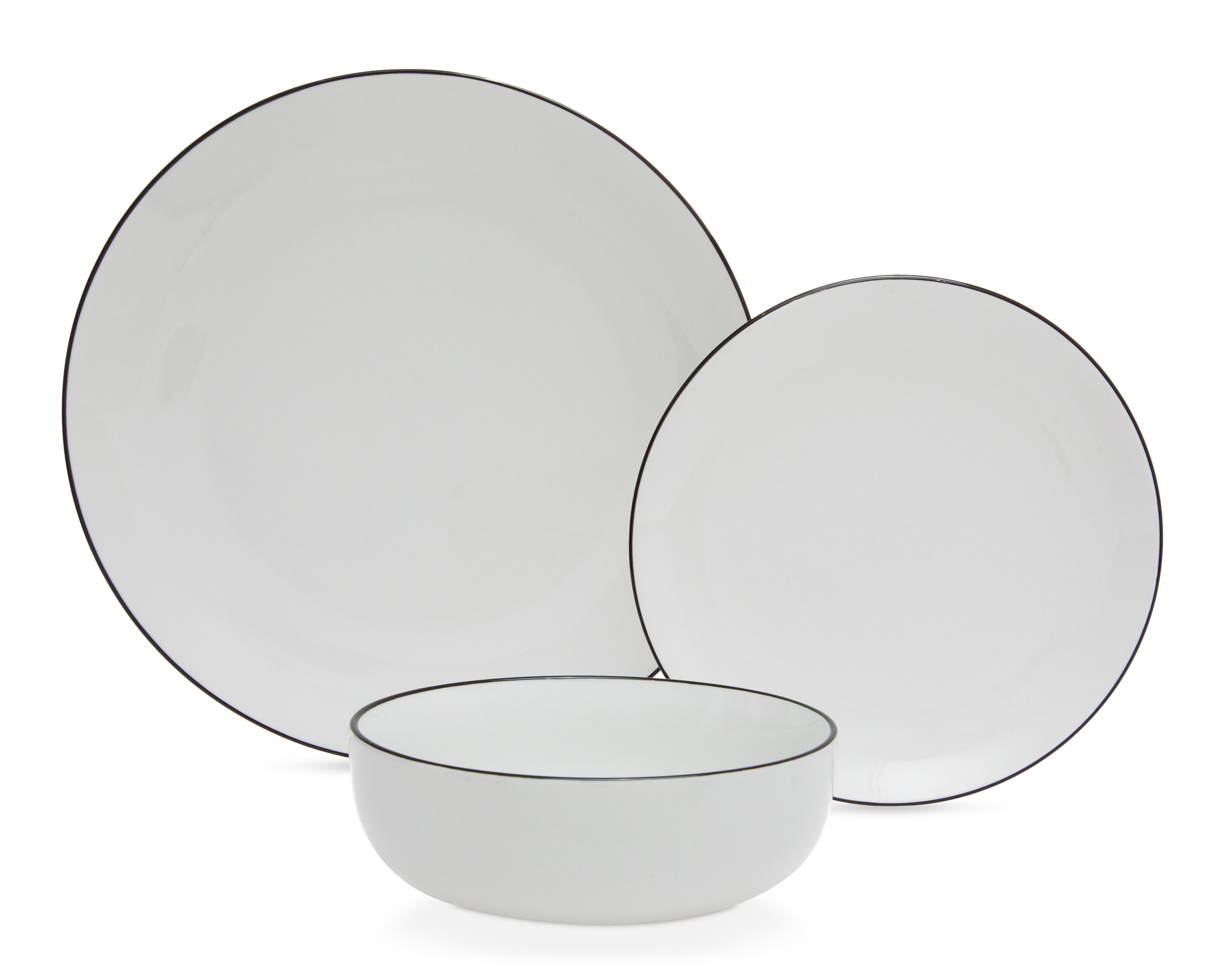 Foto 3 pulgar | Vajilla de Porcelana Blanca para 4 Personas 12 Piezas