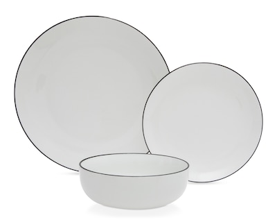 Foto 2 | Vajilla de Porcelana Blanca para 4 Personas 12 Piezas