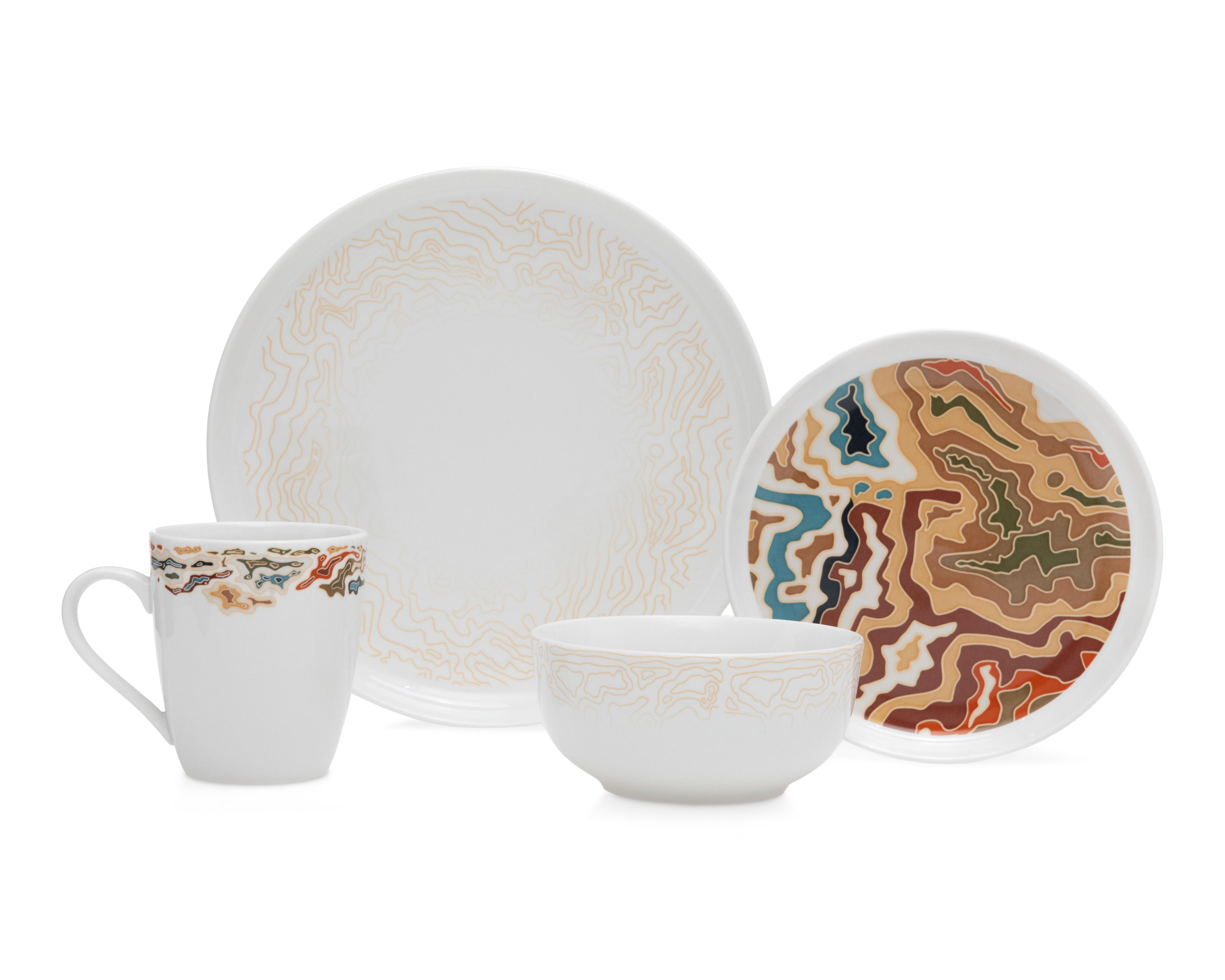 Foto 3 pulgar | Vajilla de Porcelana Blanca para 4 Personas 16 Piezas