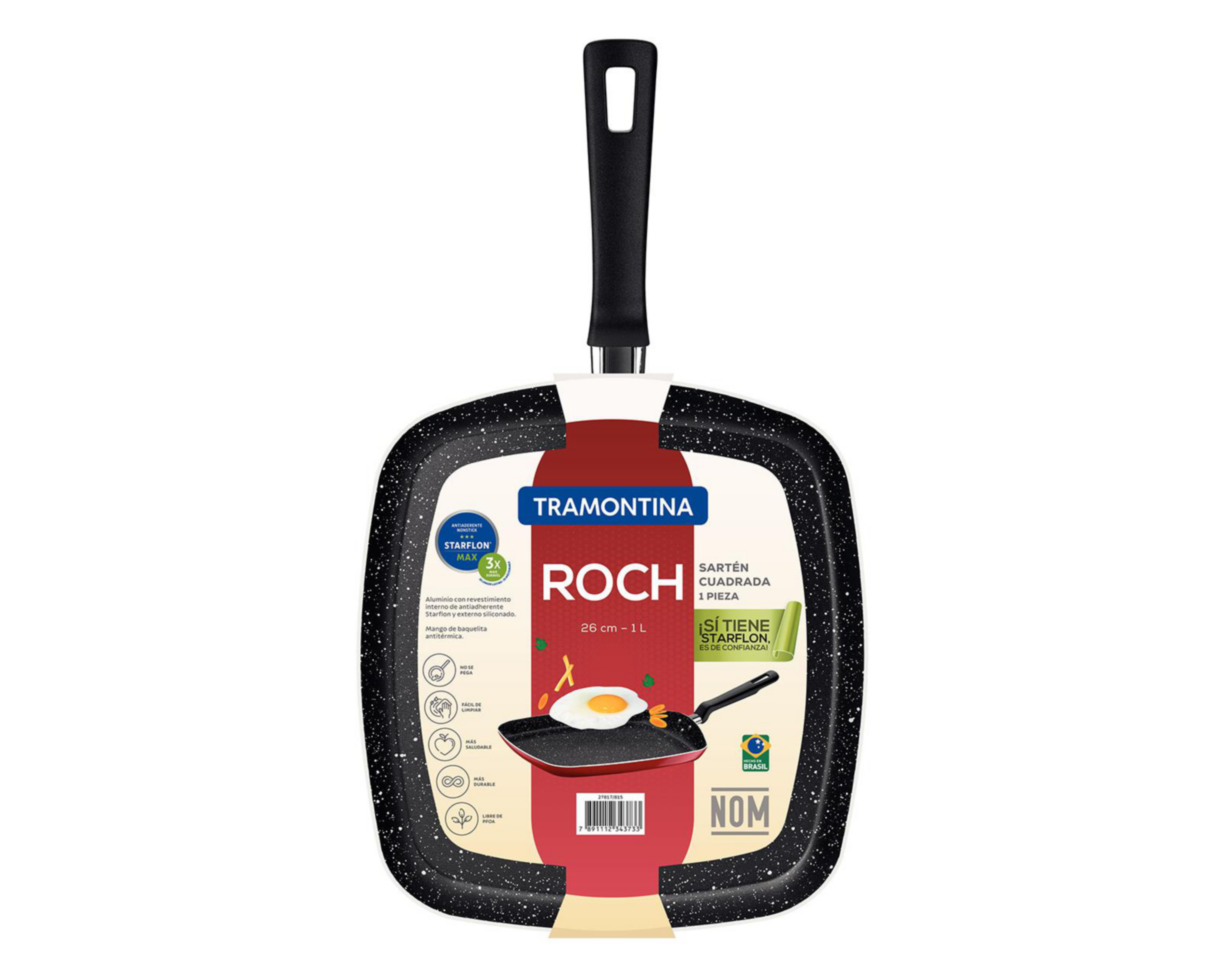 Foto 4 pulgar | Sartén Tramontina Roch Antiadherente 26 cm