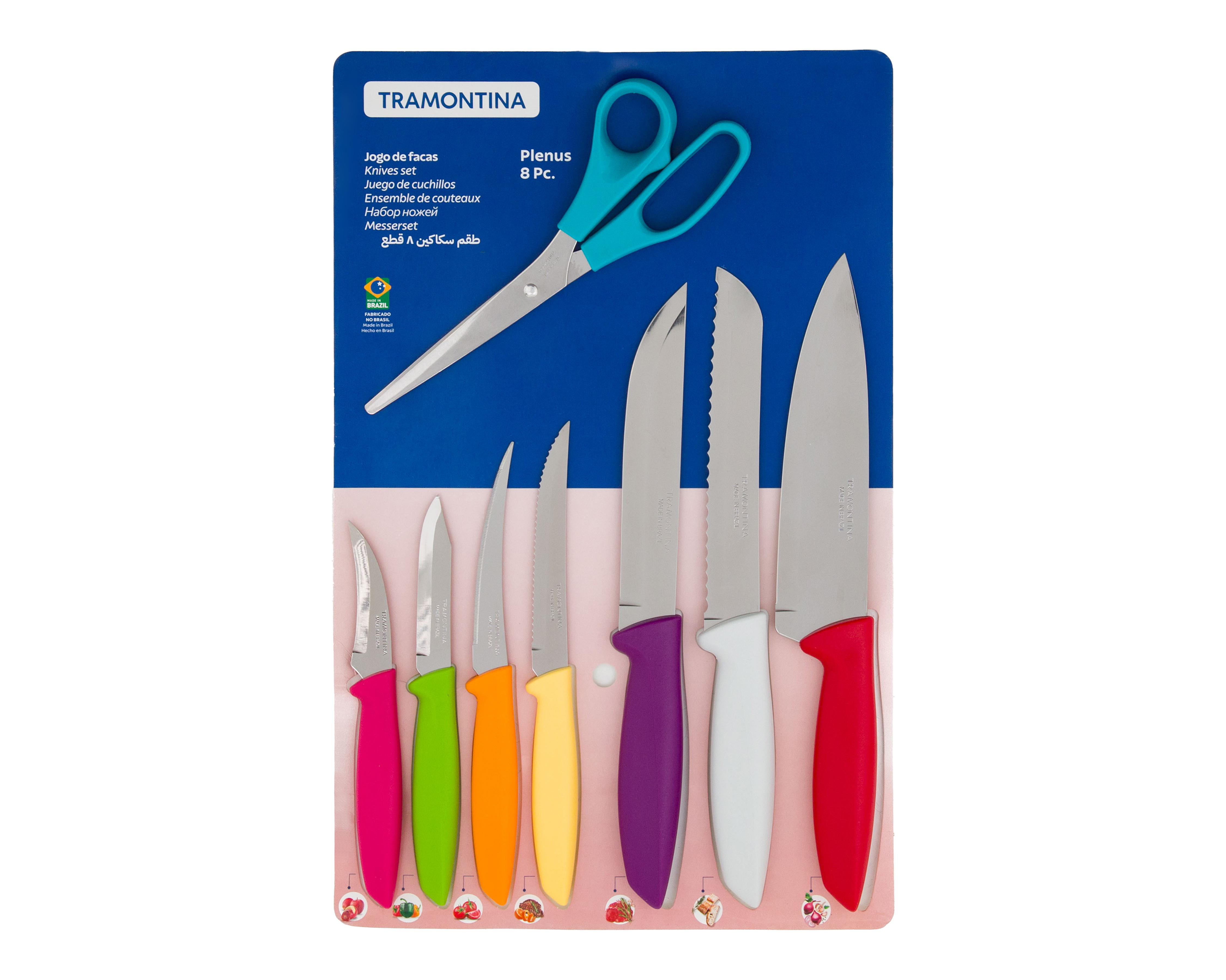 Set de Utensilios de Cocina Tramontina de Acero Inoxidable 8 Piezas