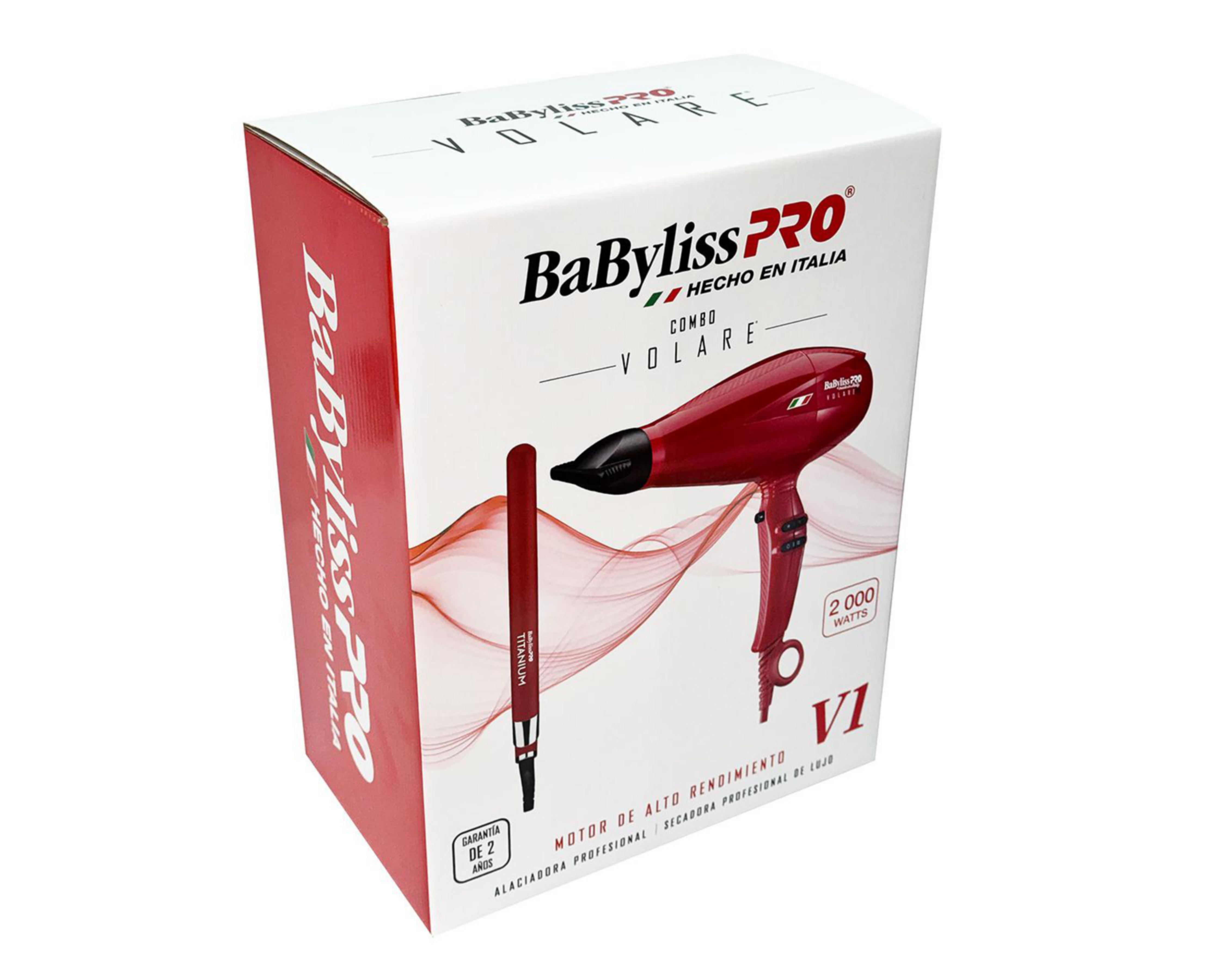 Foto 5 pulgar | Combo de Secadora y Plancha para el Cabello BaBylissPRO KBFRY130 Volare V1 Nano Titanium