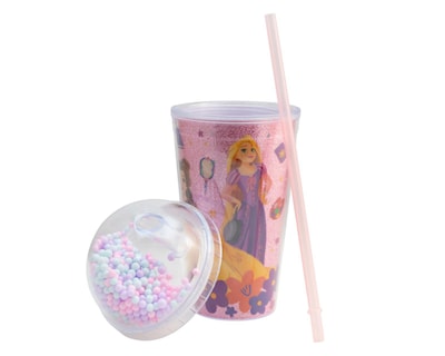 Foto 3 | Vaso con Popote de Plástico Fun Kids Princesas 480 ml