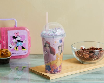 Foto 5 | Vaso con Popote de Plástico Fun Kids Princesas 480 ml
