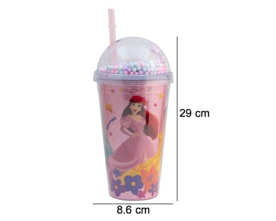 Foto 6 | Vaso con Popote de Plástico Fun Kids Princesas 480 ml