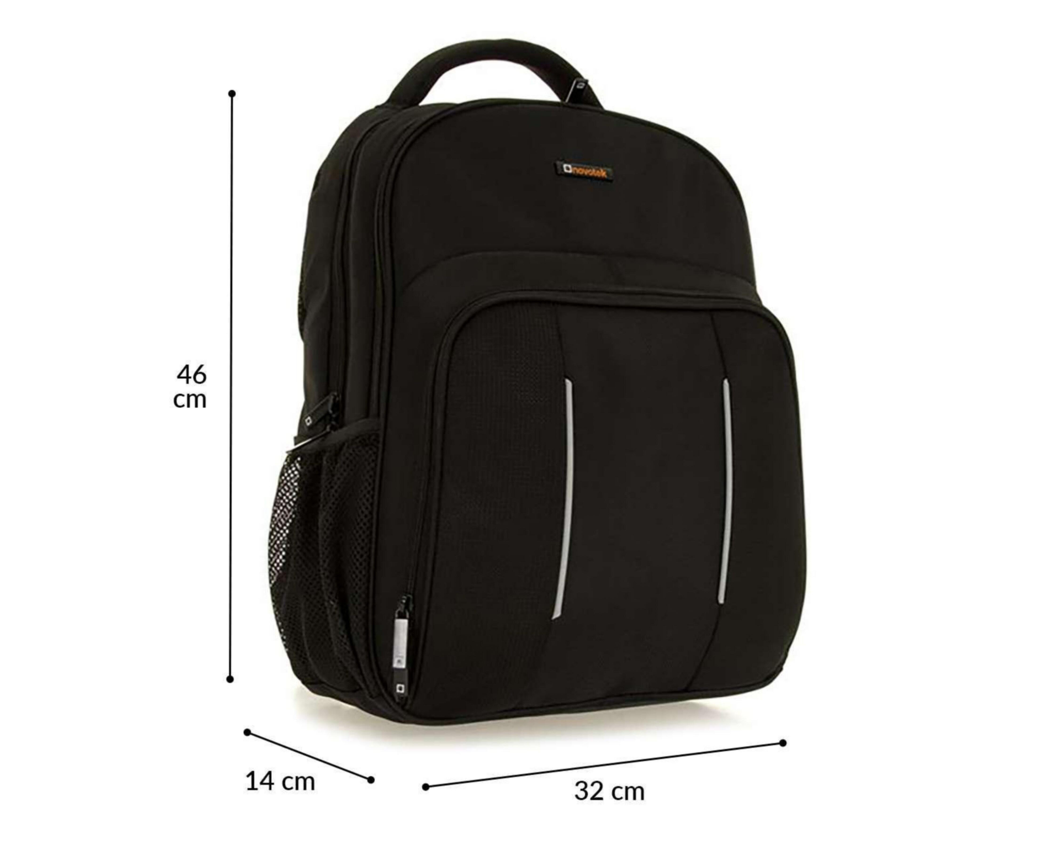 Foto 8 | Mochila para Laptop Novotek 15.6" Negra